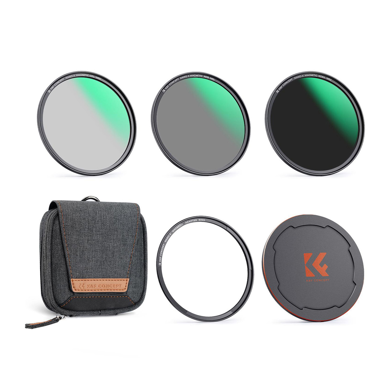 KIT DE FILTROS MAGNÉTICOS CPL+ND8+ND64 NANO X 52MM - KYF CONCEPT - 1