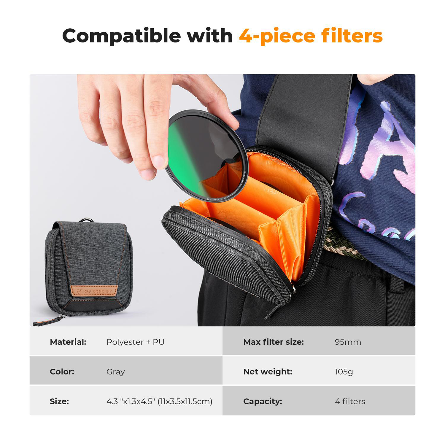 KIT DE FILTROS MAGNÉTICOS CPL+ND8+ND64 NANO X 52MM - KYF CONCEPT - 4