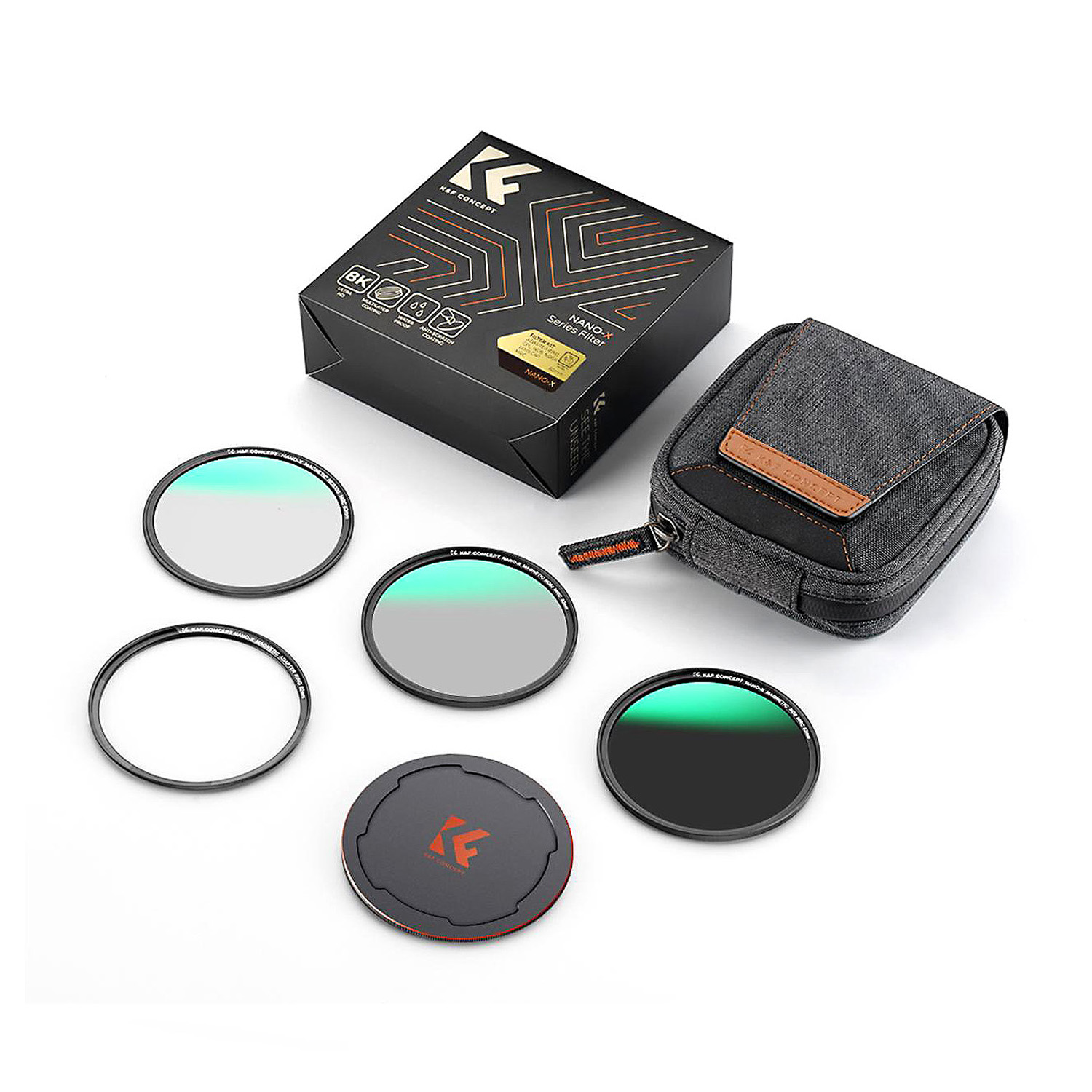 KIT DE FILTROS MAGNÉTICOS CPL+ND8+ND64 NANO X 52MM - KYF CONCEPT - 6