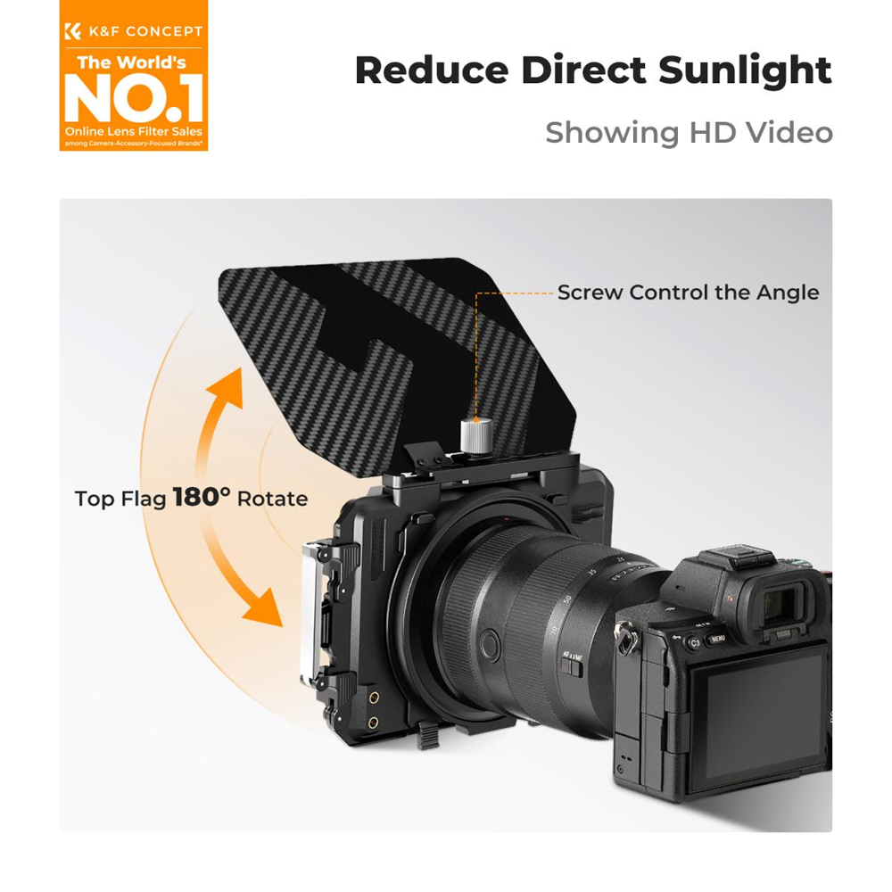 KIT PROFESIONAL MATTE BOX CON FILTRO ND4 – ND32 KYF CONCEPT - 4