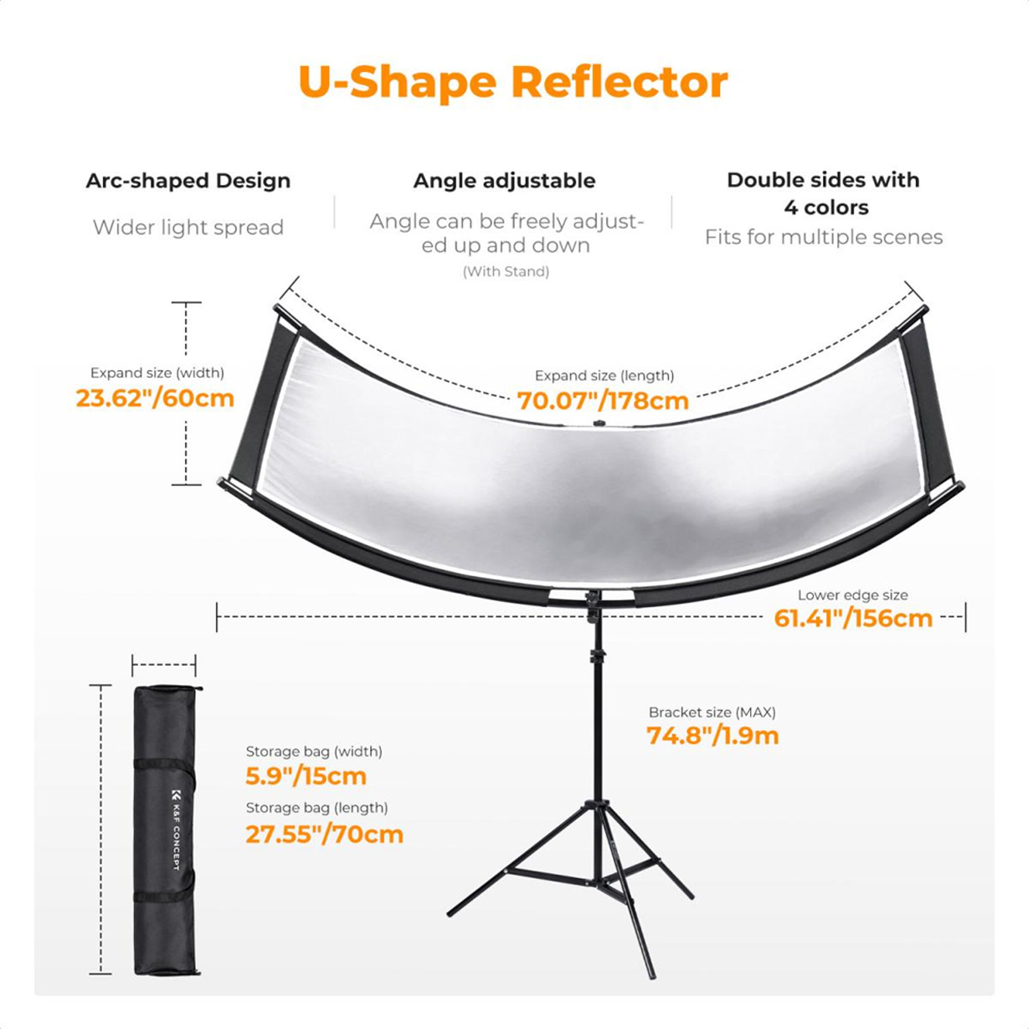 REBOTADOR KYF CONCEPT CURVO 4 EN 1 DE 60X180 CM - 2