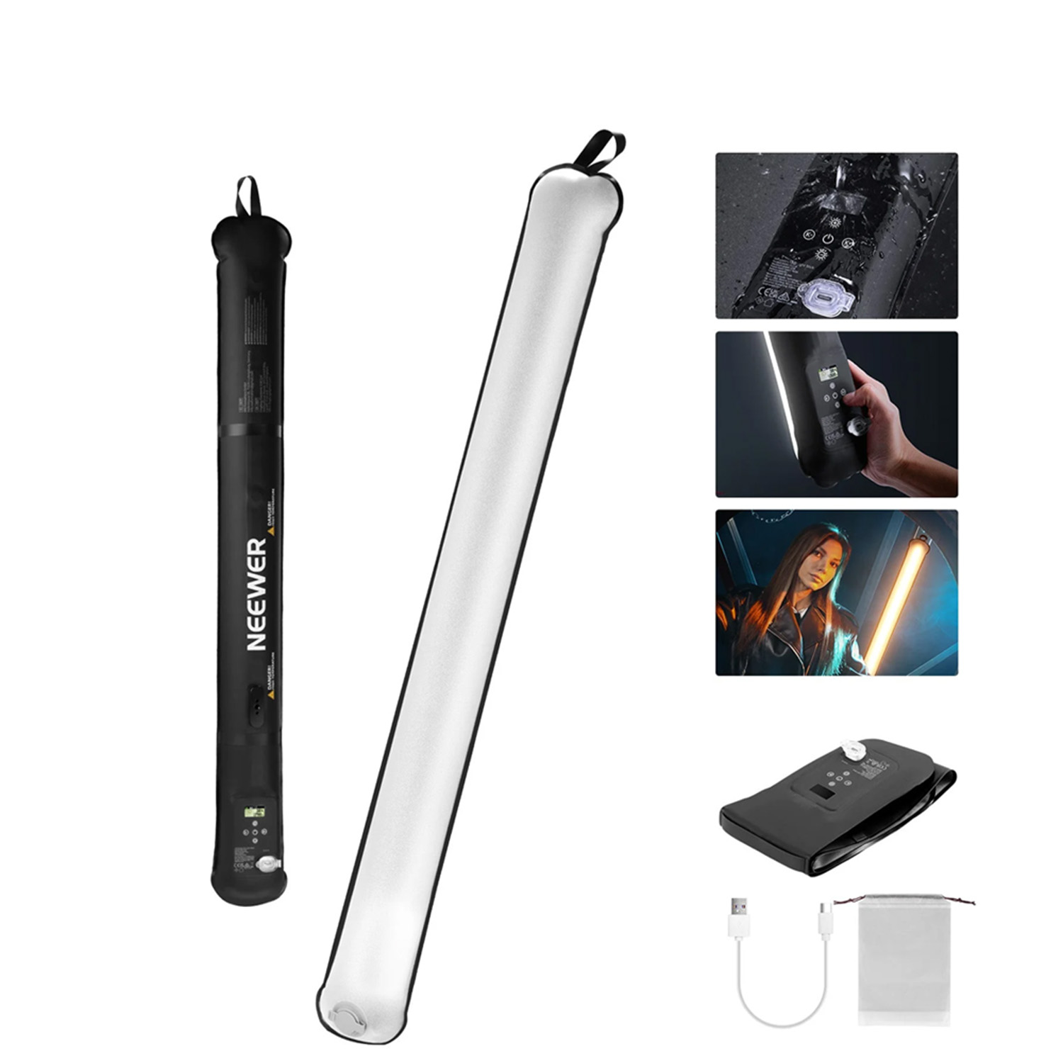 LUZ LED NEEWER GC21B 21W BI-COLOR PORTÁTIL E INFLABLE - 1
