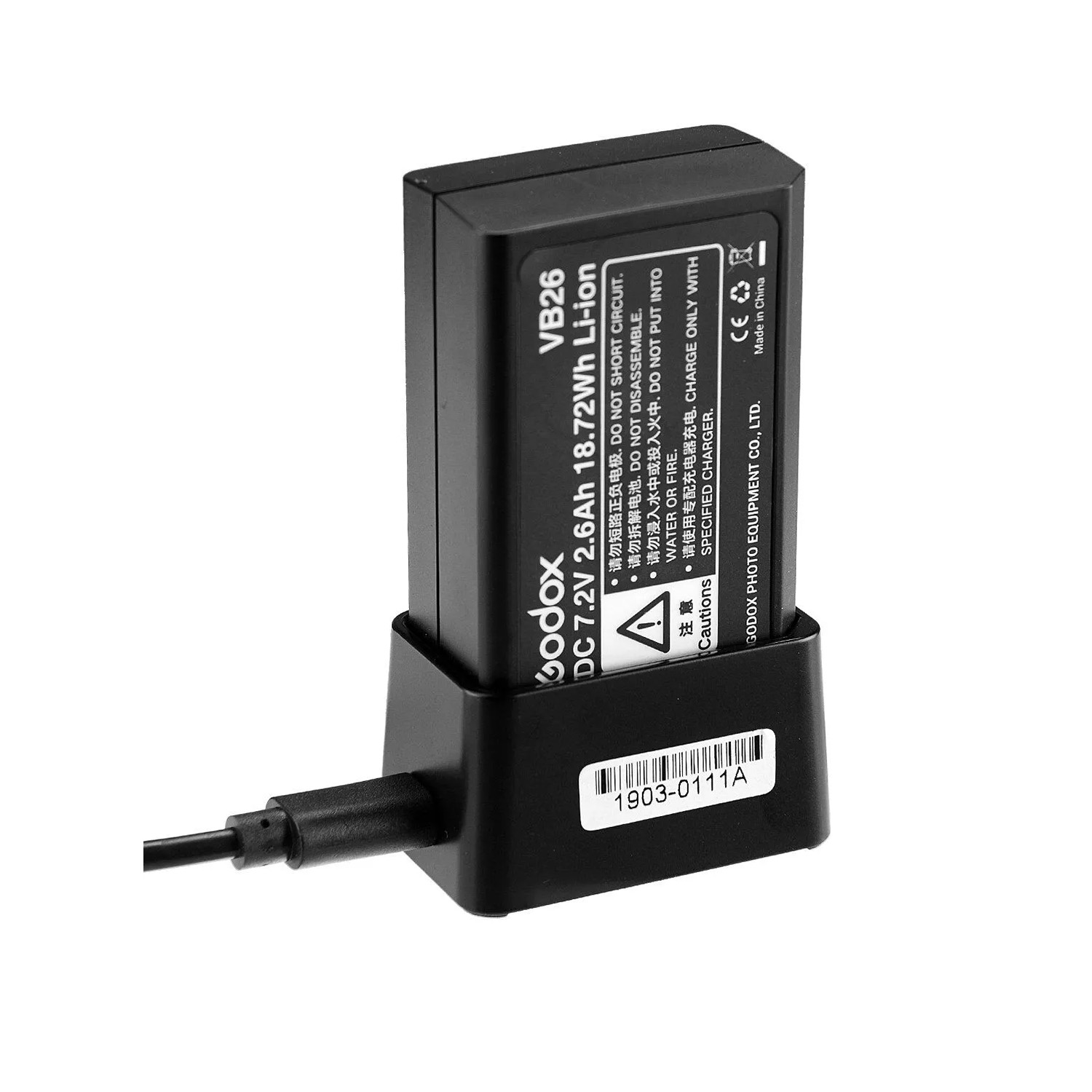 CARGADOR BASE GODOX VC26 PARA FLASH V1 Y AD100 PRO - 4