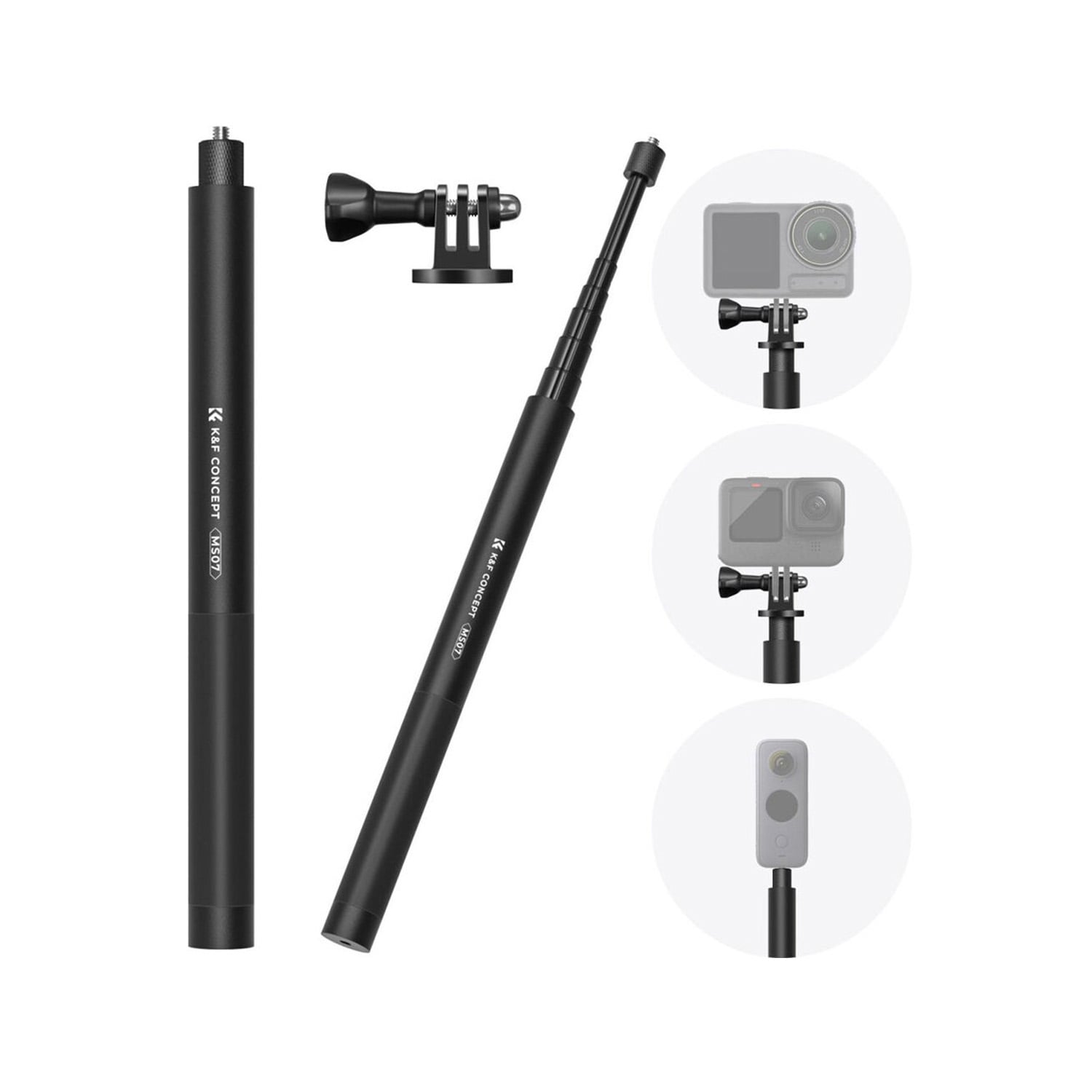 PALO SELFIE INVISIBLE MS07 PARA GOPRO, DJI ACTION, INSTA 360 - KYF - 1