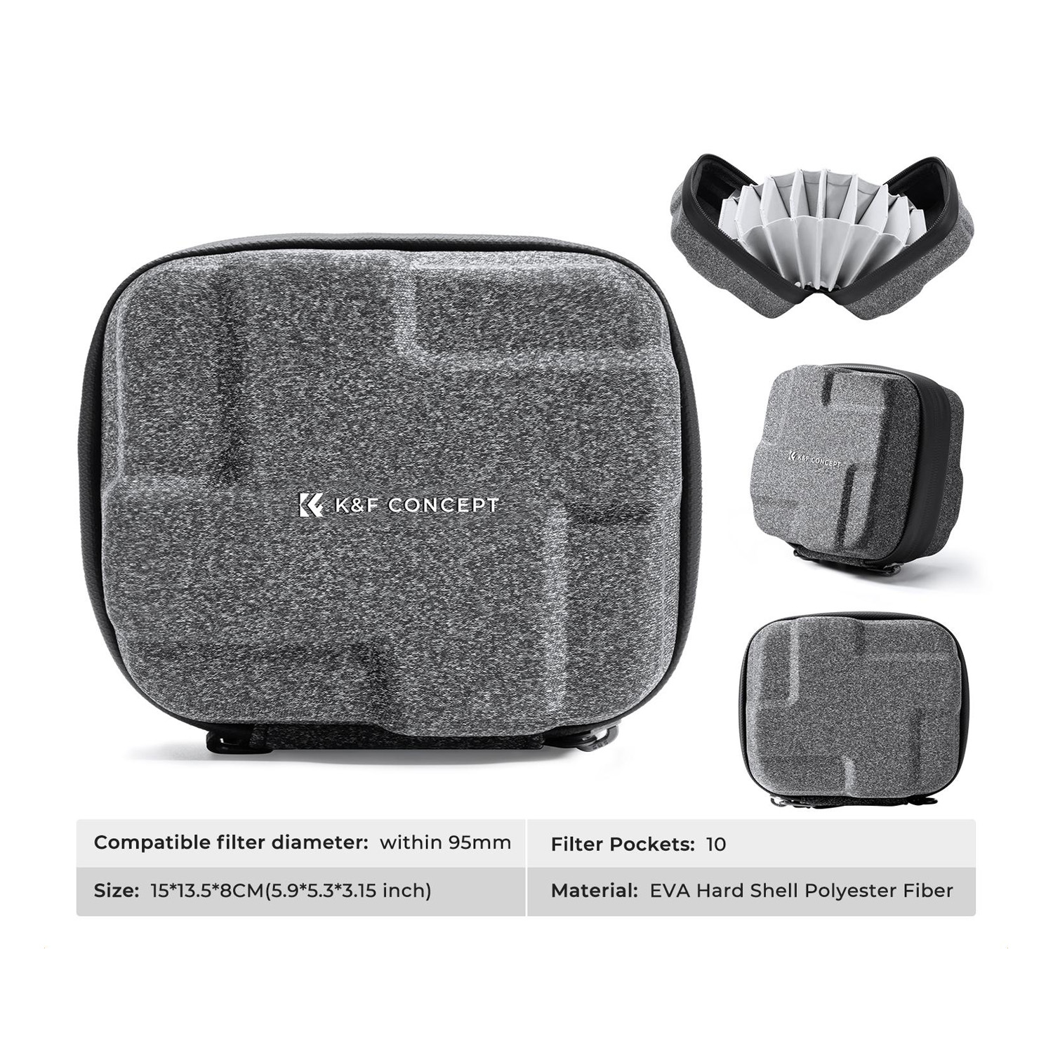 ESTUCHE BOLSA PARA FILTROS DE LENTES IMPERMEABLE KYF CONCEPT KF13.175 - 6