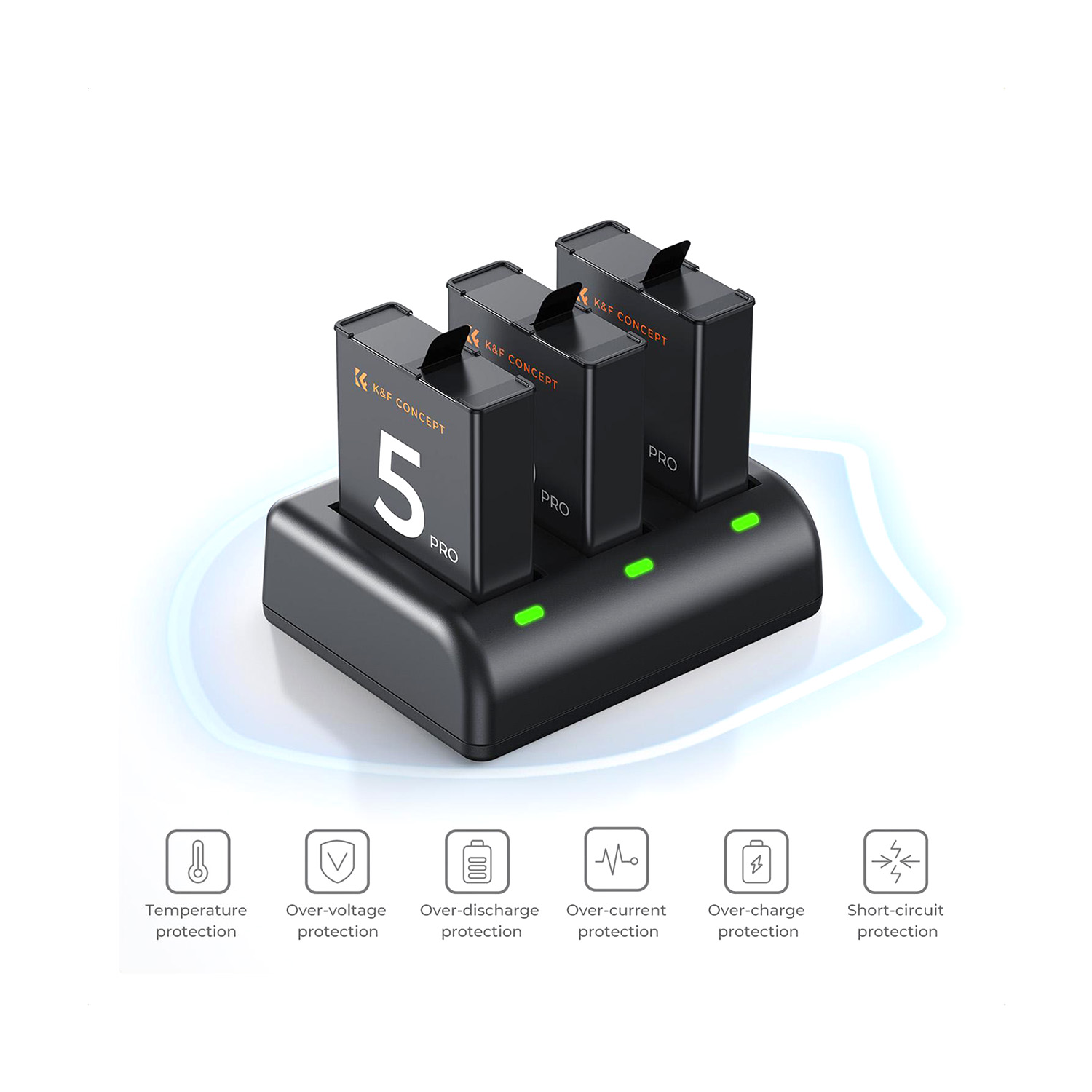 KIT 3 BATERÍAS + CARGADOR TRIPLE DJI OSMO ACTION PRO 5/4/3 KF28.0086 - 3