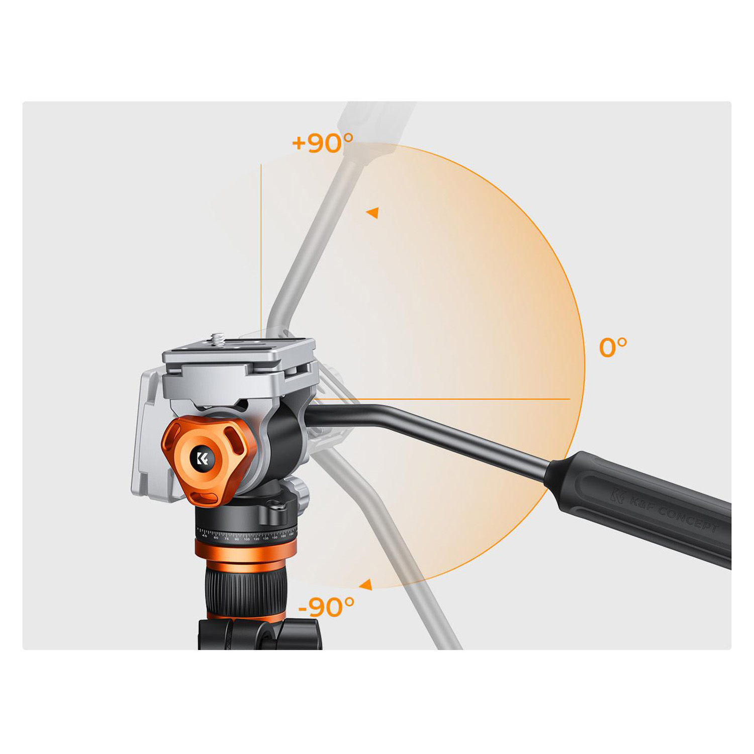 CABEZAL DE TRÍPODE PARA VIDEO FH-03 - KYF CONCEPT - 3