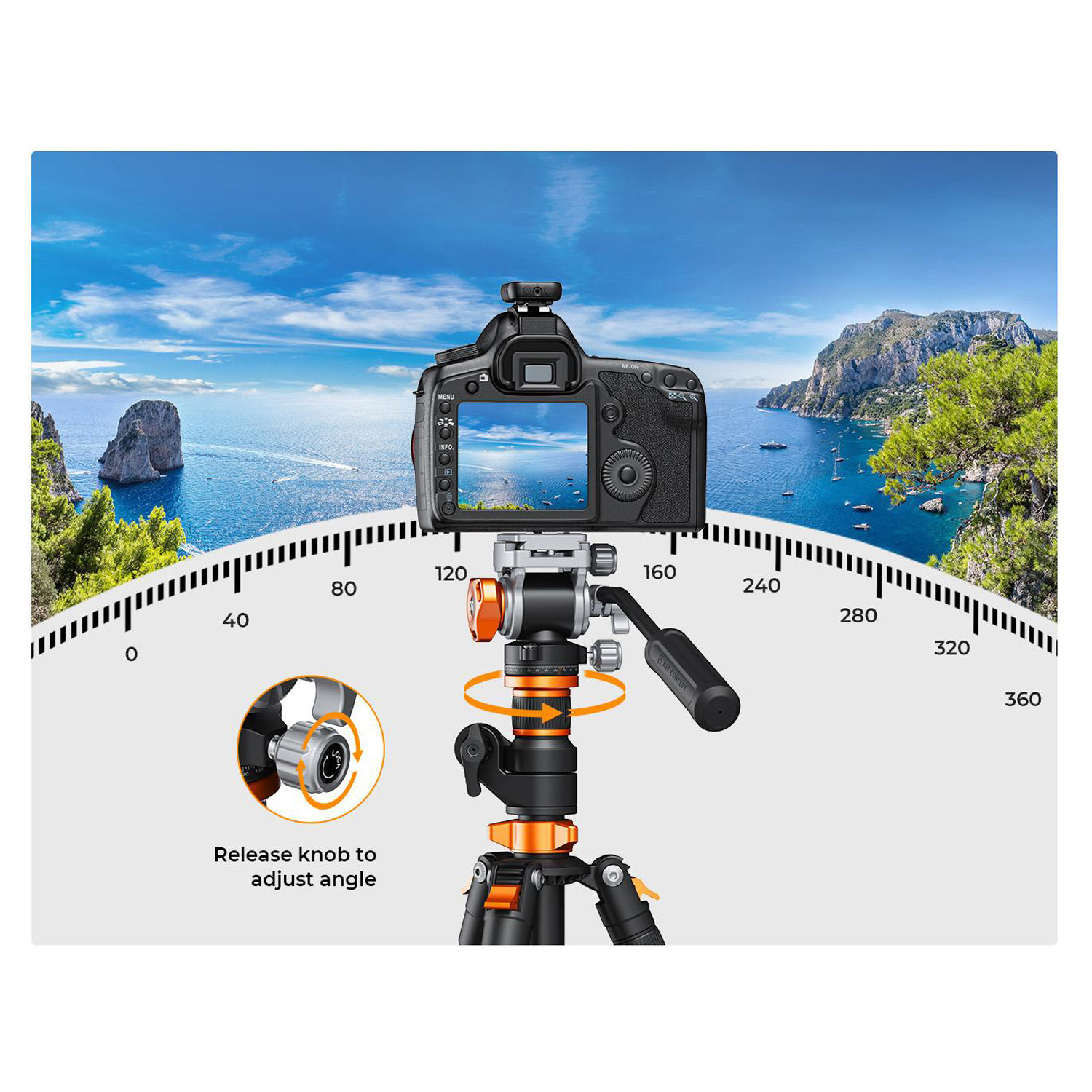 CABEZAL DE TRÍPODE PARA VIDEO FH-03 - KYF CONCEPT - 4