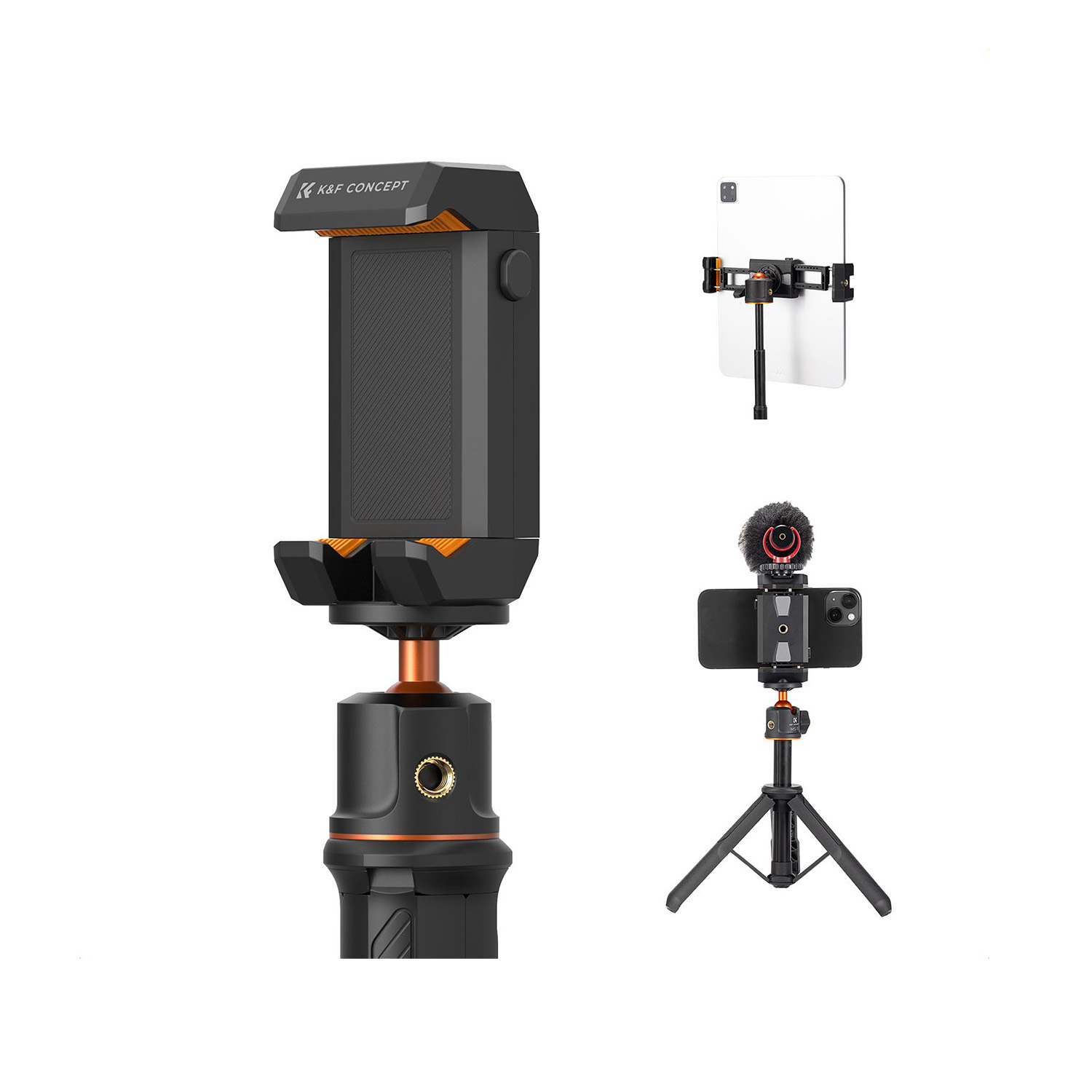 SOPORTE MS20 DE SMARTPHONE Y TABLETS PARA TRÍPODES - KYF CONCEPT - 1