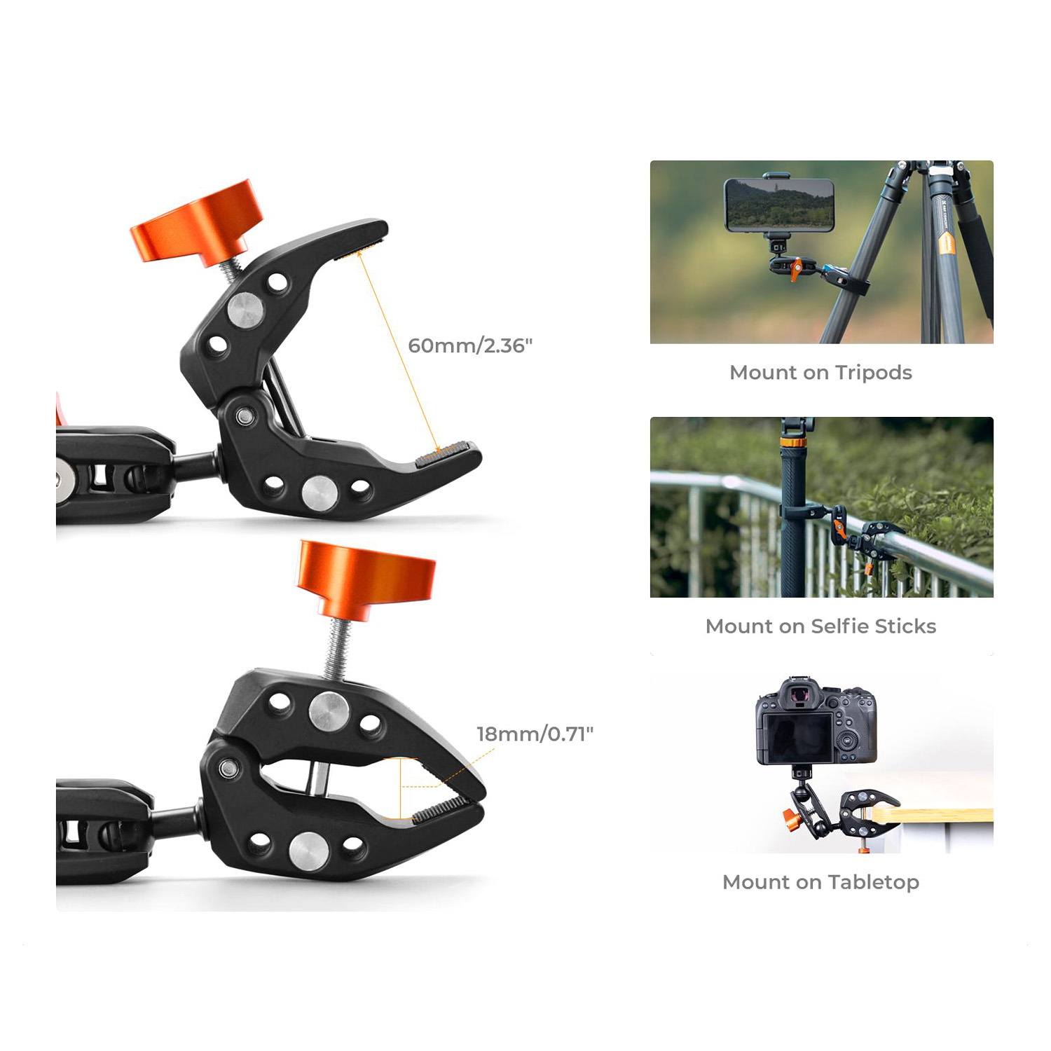 SUPER CLAMP DOBLE PARA CÁMARAS KYF CONCEPT KF31.096 - 4