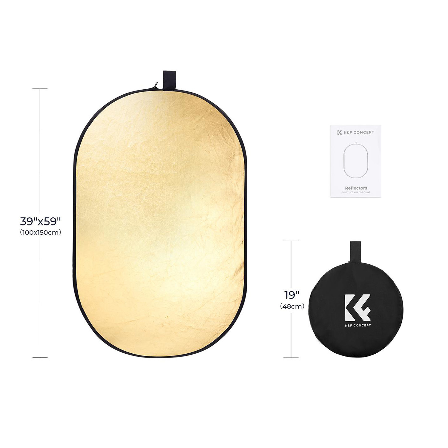 REBOTADOR OVALADO 5 EN 1 DE 100X150 CM - KYF CONCEPT - 5
