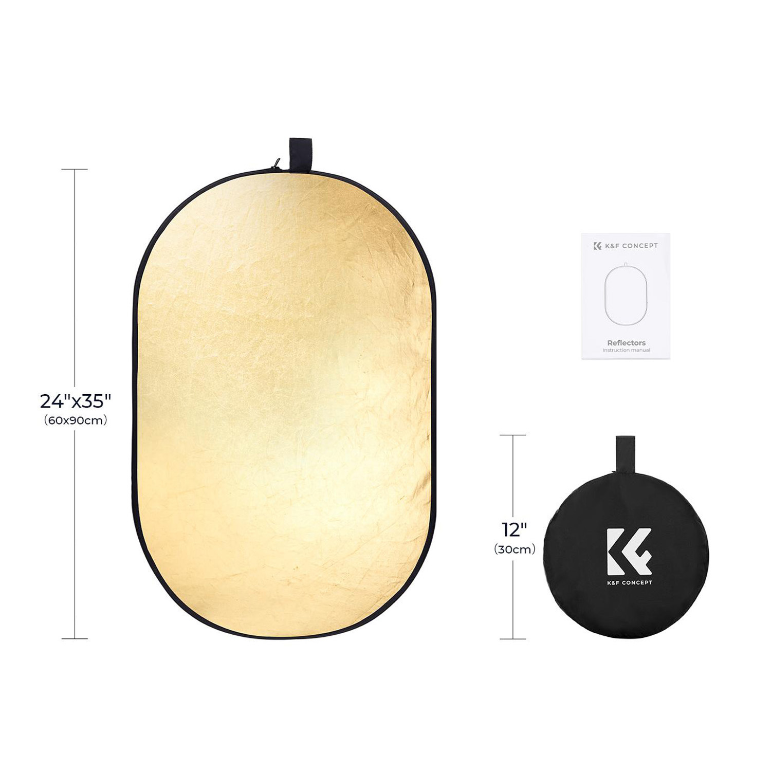 REBOTADOR OVALADO 5 EN 1 DE 60X90 CM - KYF CONCEPT - 5
