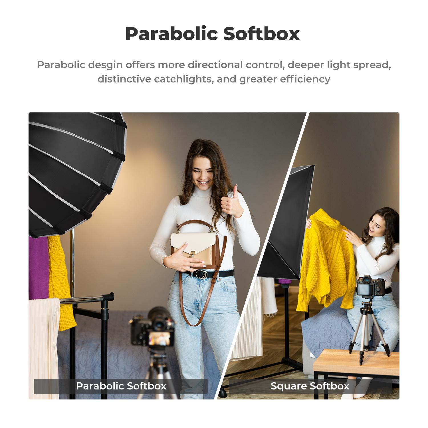 SOFBOX PARABÓLICO 120CM + GRID - ARMADO RÁPIDO KYF CONCEPT - 5