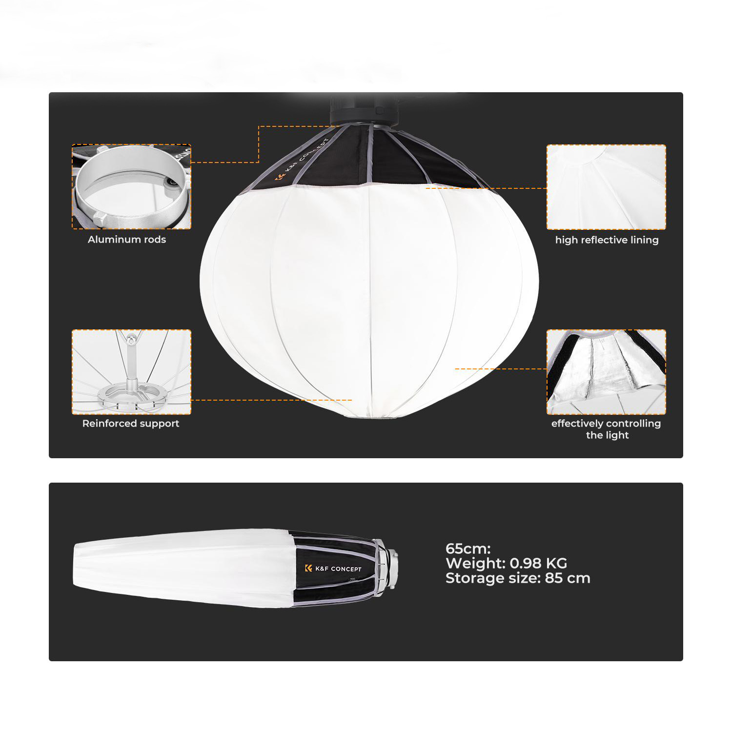 SOFTBOX ESFERA DE 65 CM BOWENS - KYF CONCEPT - 6