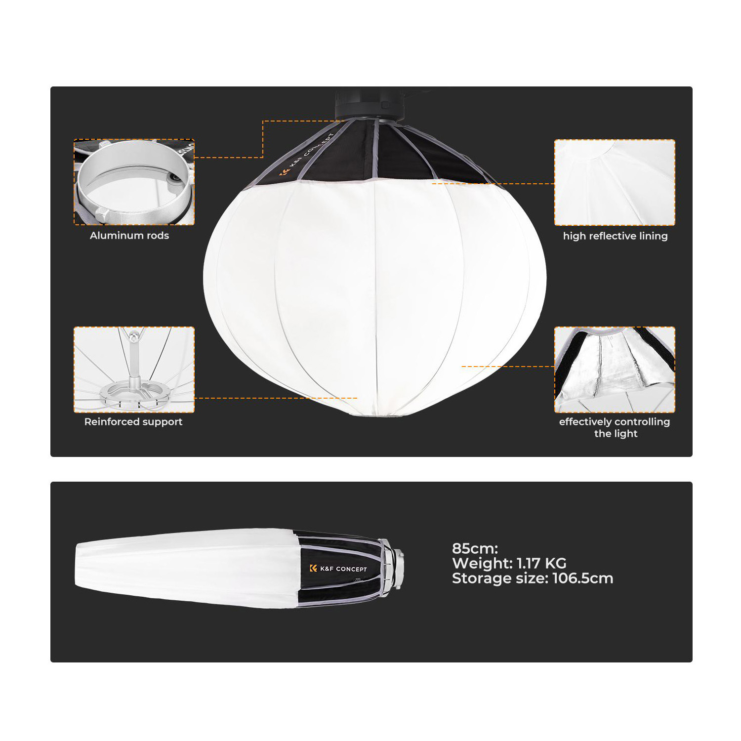 SOFTBOX ESFERA DE 85 CM BOWENS - KYF CONCEPT - 6
