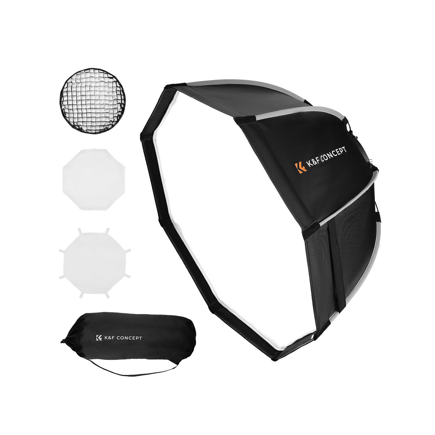 SOFTBOX OCTAGONAL ARMADO RÁPIDO DE 65CM + GRILLA - KYF CONCEPT - 1