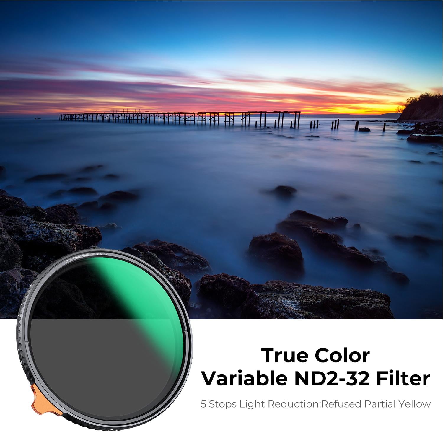 FILTRO DENSIDAD NEUTRA ND2-32 NANO X TRUE COLOR KYF CONCEPT 67MM - 2