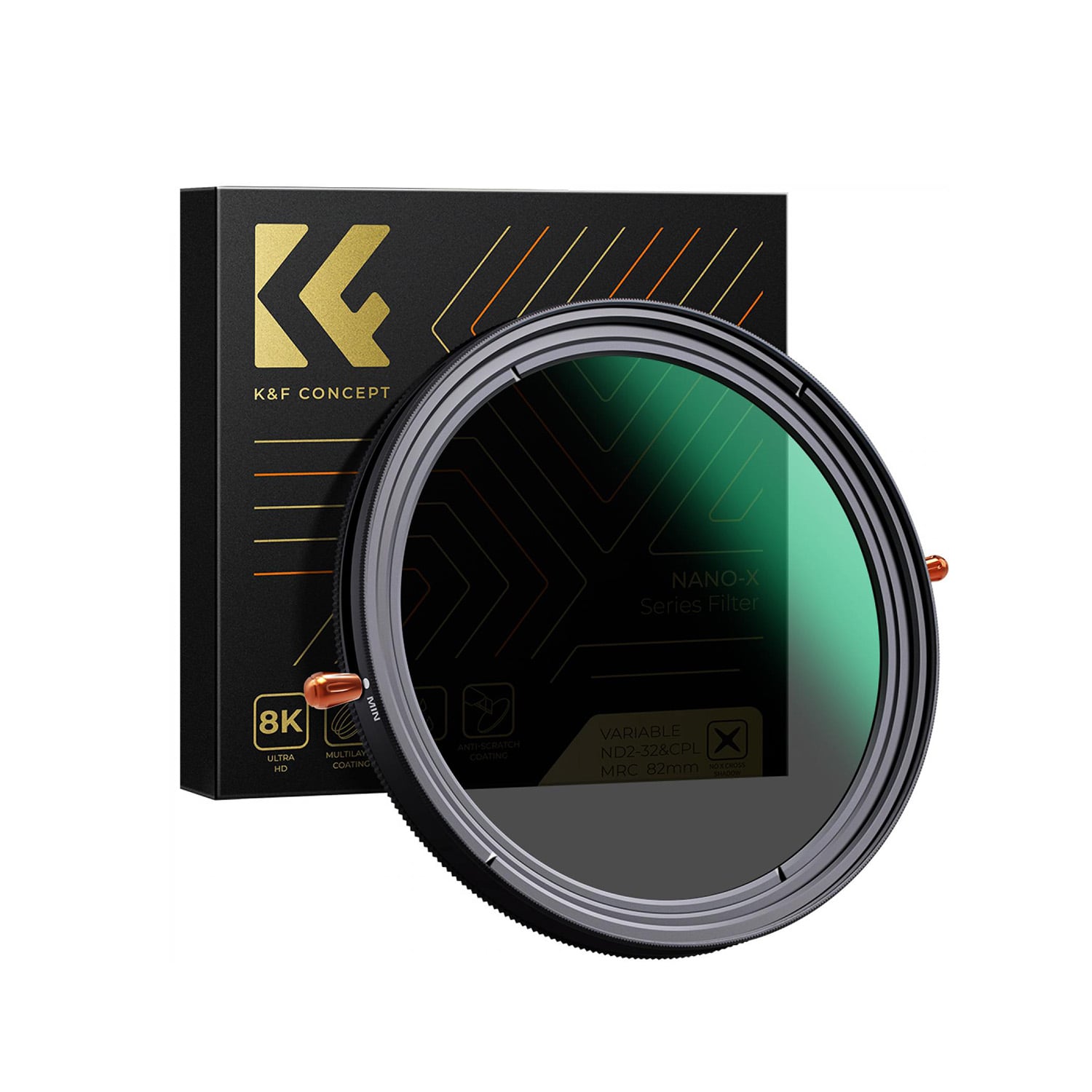 FILTRO 2 EN 1 CPL POLARIZADO+ND2-ND32 VARIABLE NANO X KYF CONCEPT 58MM - 1