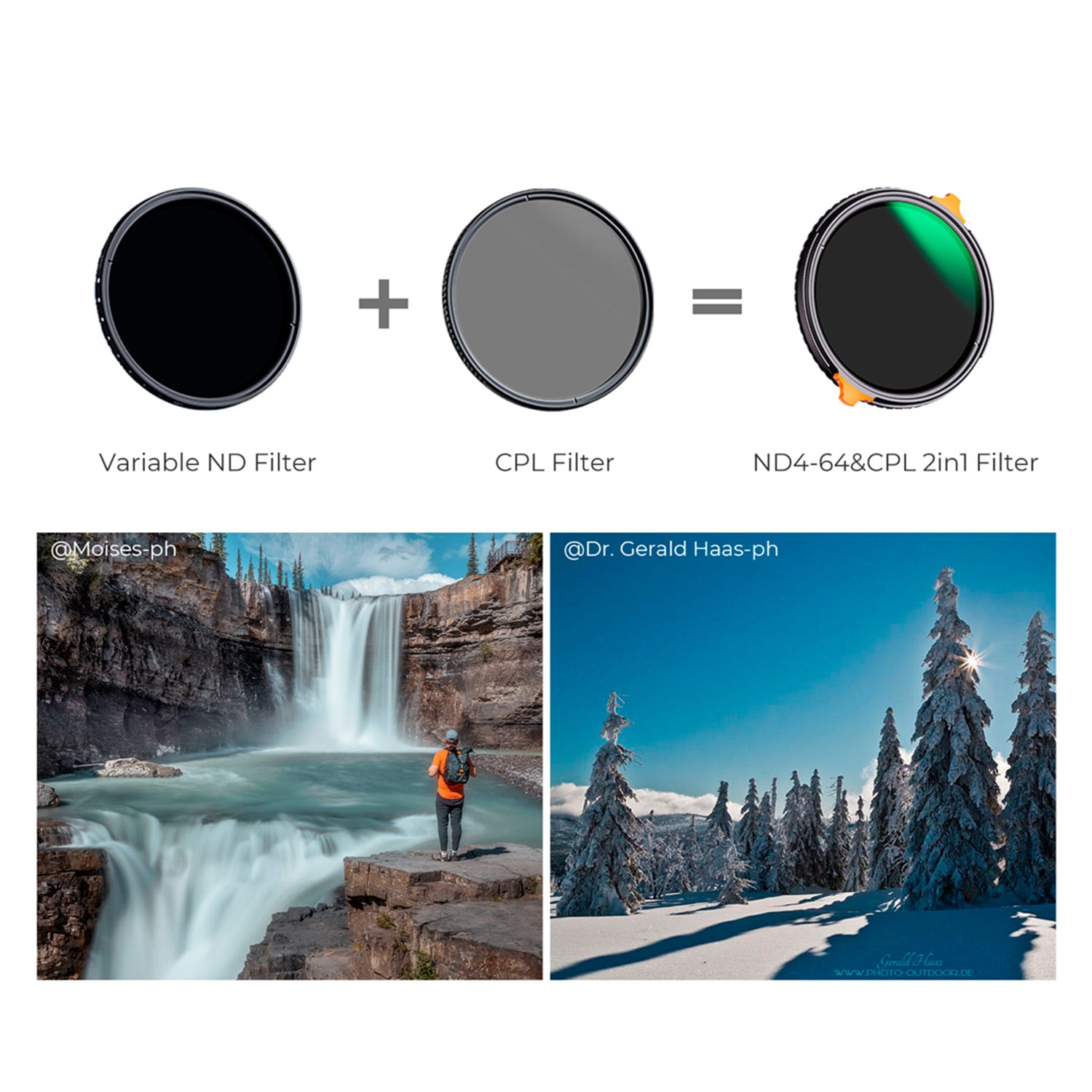 FILTRO 2 EN 1 67MM - CPL POLARIZADO + ND4-ND64 NANO X – KYF CONCEPT - 2