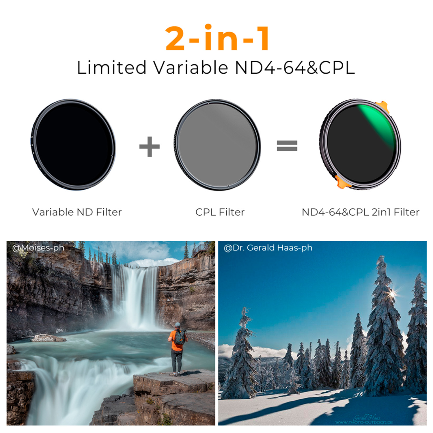 FILTRO 2 EN 1 72MM - CPL POLARIZADO + ND4-ND64 NANO X – KYF CONCEPT - 2