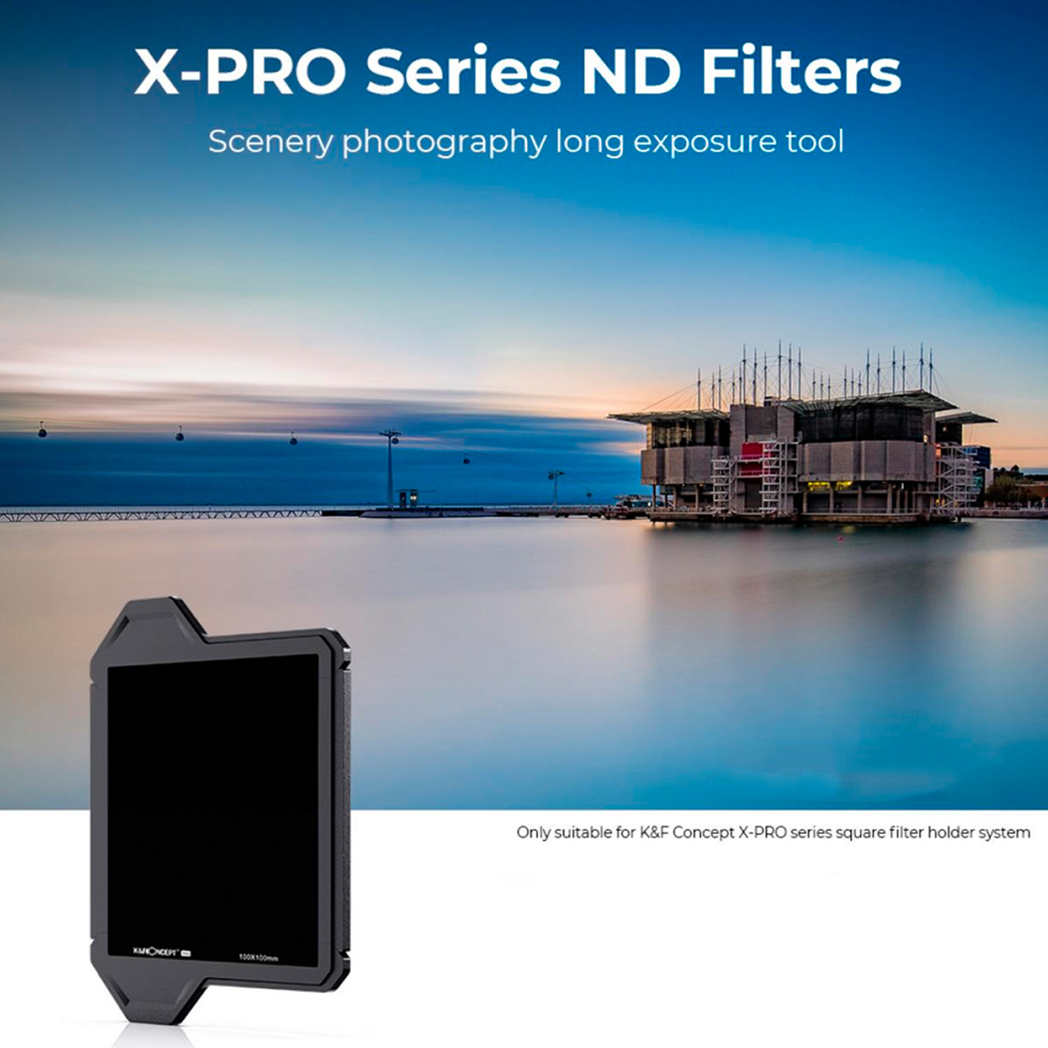 FILTRO CUADRADO ND64 100×100 CON MARCO PROTECTOR SERIE X-PRO - 4