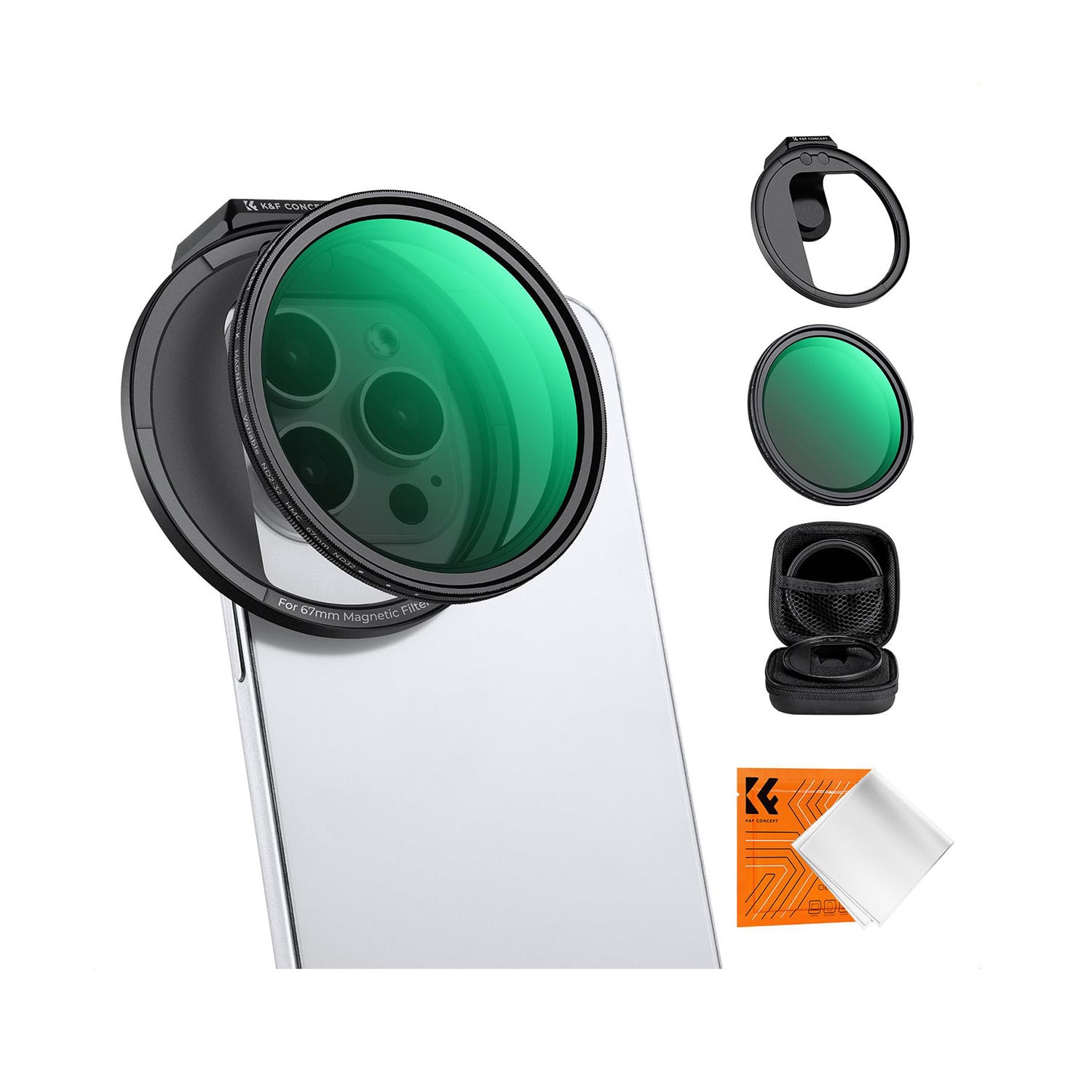 KIT DE FILTRO ND2-32 DENSIDAD NEUTRA 67MM MAGNÉTICO - KYF CONCEPT - 1