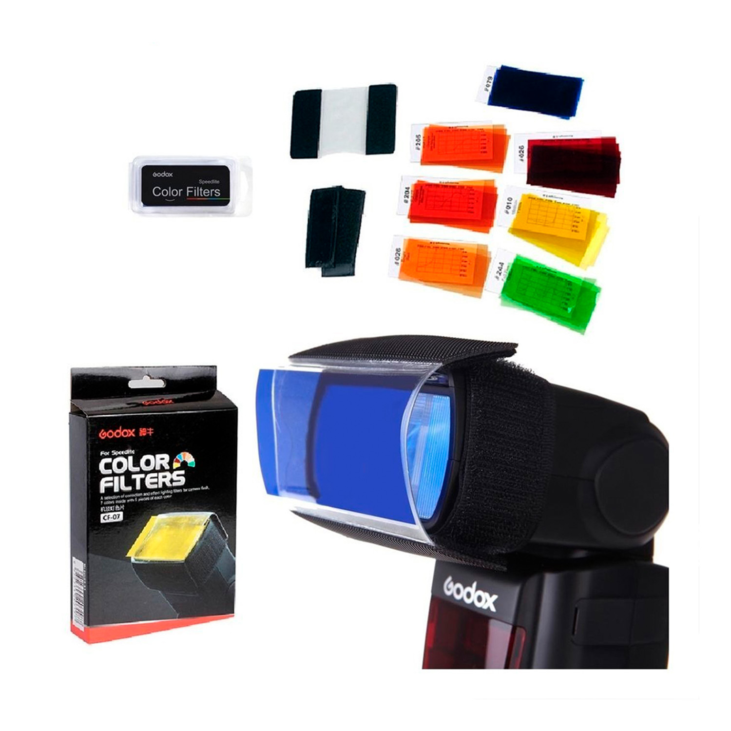 FILTROS DE COLORES GODOX CF-07 PARA SPEEDLITE - 2