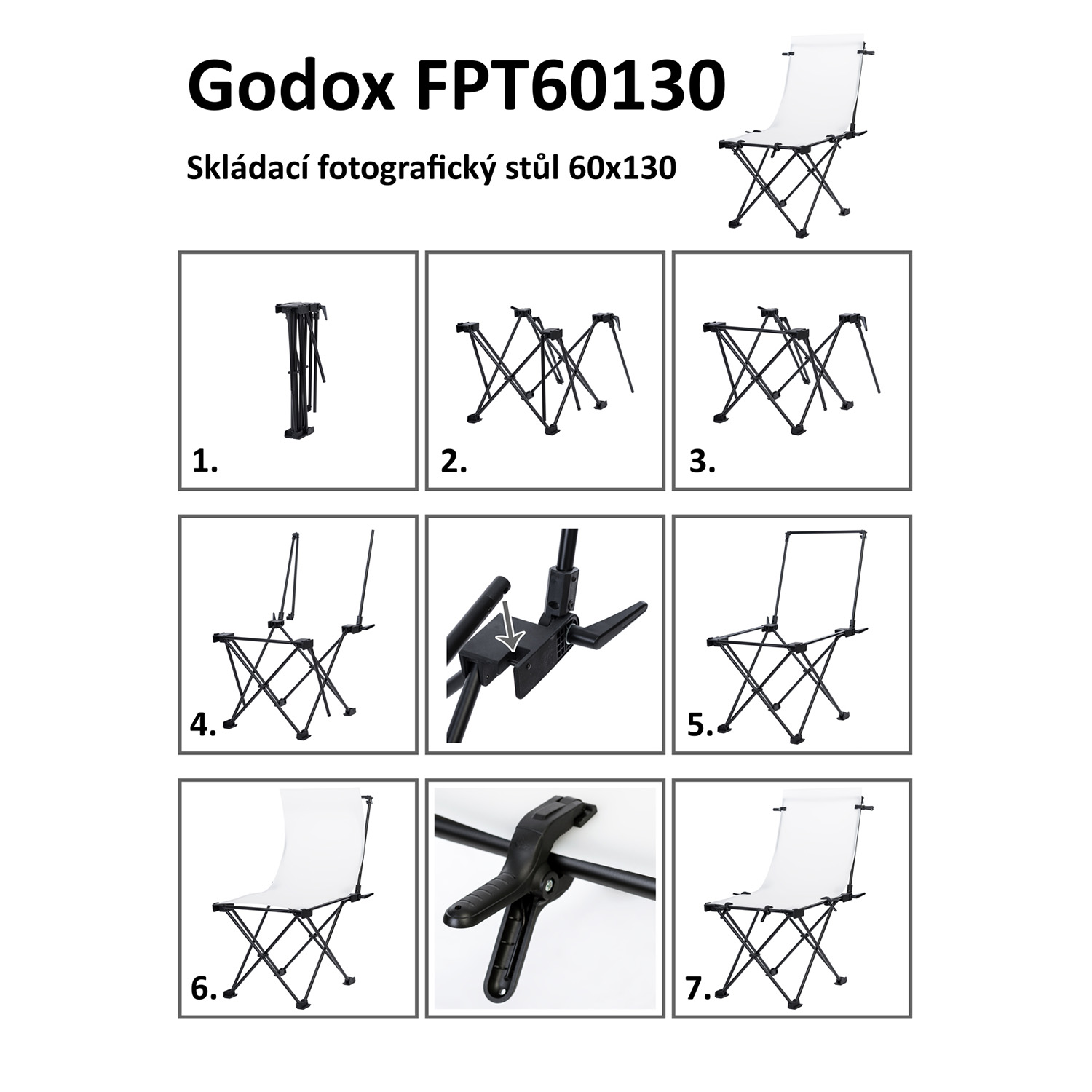 MESA DE PRODUCTOS PLEGABLE GODOX - FPT60130 - 8