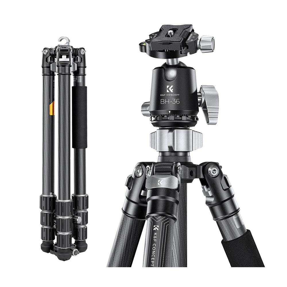 TRÍPODE KYF CONCEPT X-SERIES X284C4+BH-36 DE FIBRA DE CARBONO - 1