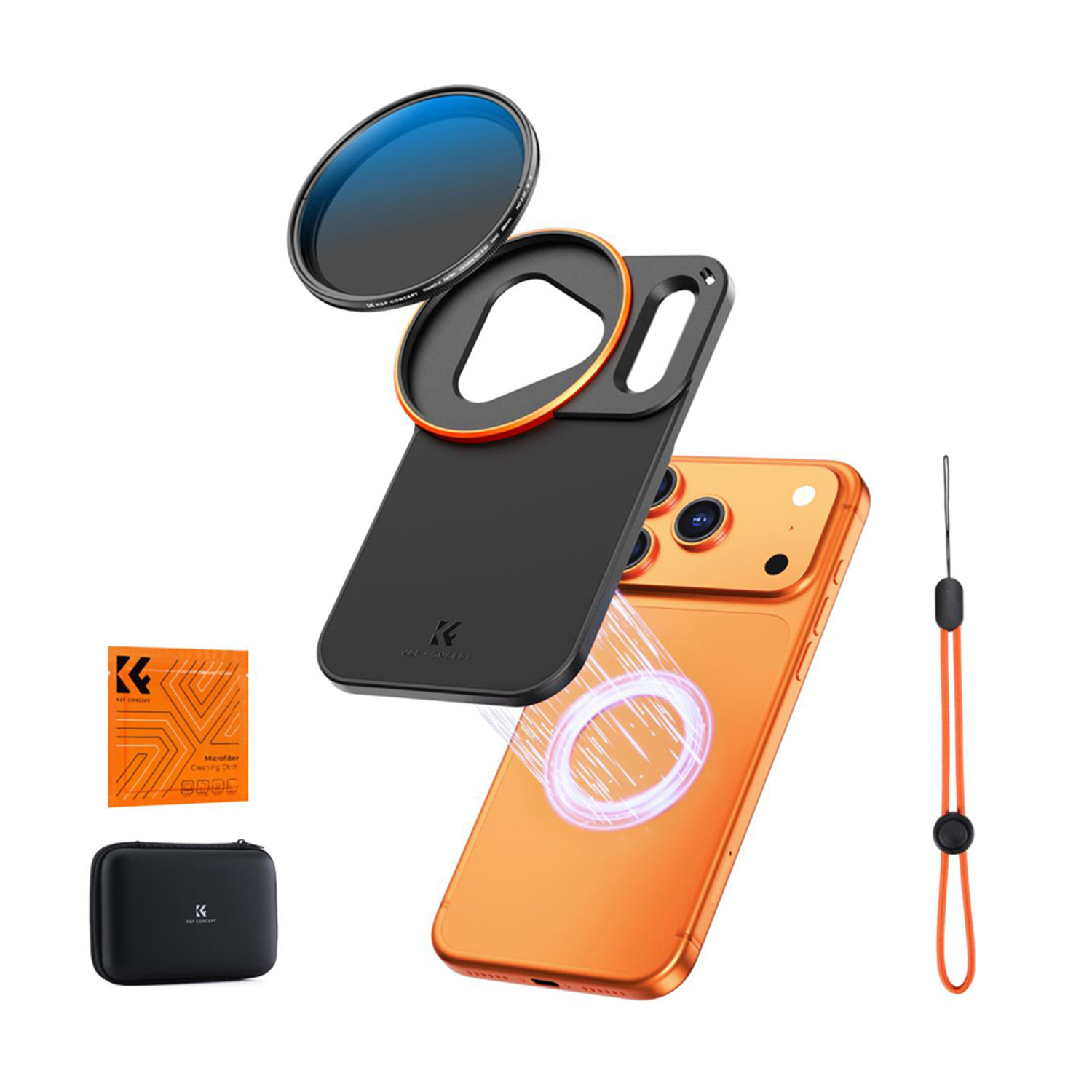 KIT ADAPTADOR MAGNÉTICO KYF CONCEPT CON FILTRO ND2-32 PARA IPHONE 17 PRO - 1