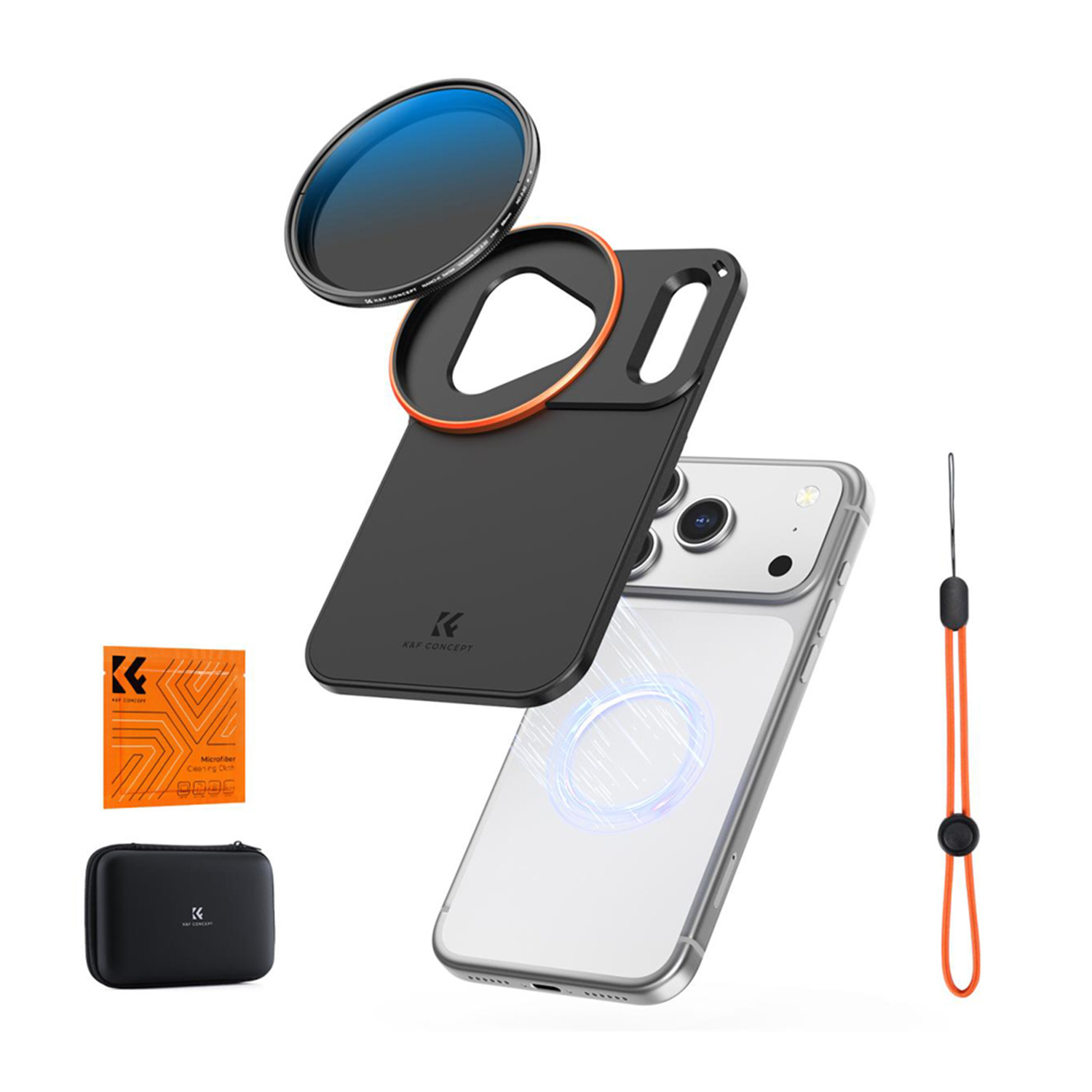 KIT ADAPTADOR MAGNÉTICO KYF CONCEPT CON FILTRO ND2-32 PARA IPHONE 17 PRO MAX - 1