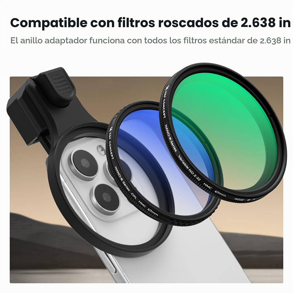 KIT DE FILTRO PARA SMARTPHONE KYF CONCEPT ND2-32 DE 67 MM - 2