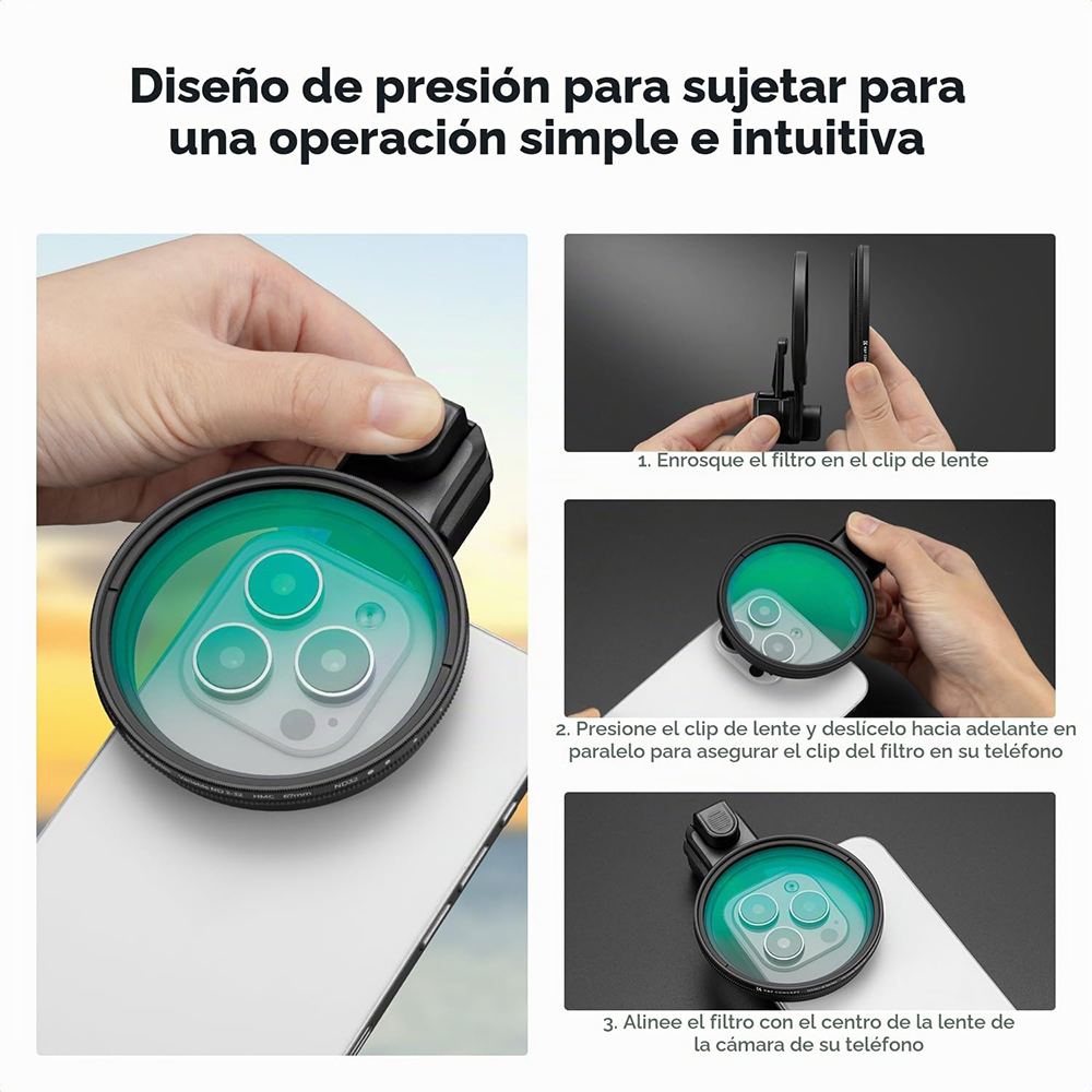 KIT DE FILTRO PARA SMARTPHONE KYF CONCEPT ND2-32 DE 67 MM - 4