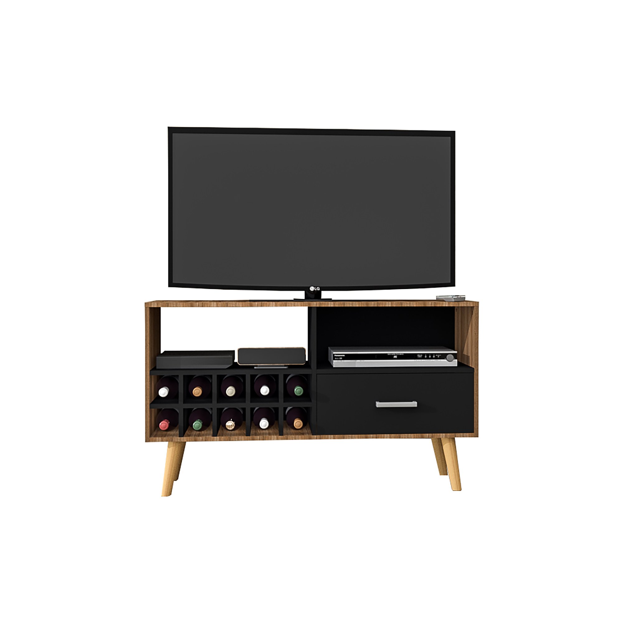 MUEBLE BAR PARA TV CASABELLA BRENTA TAB/NEG - 5
