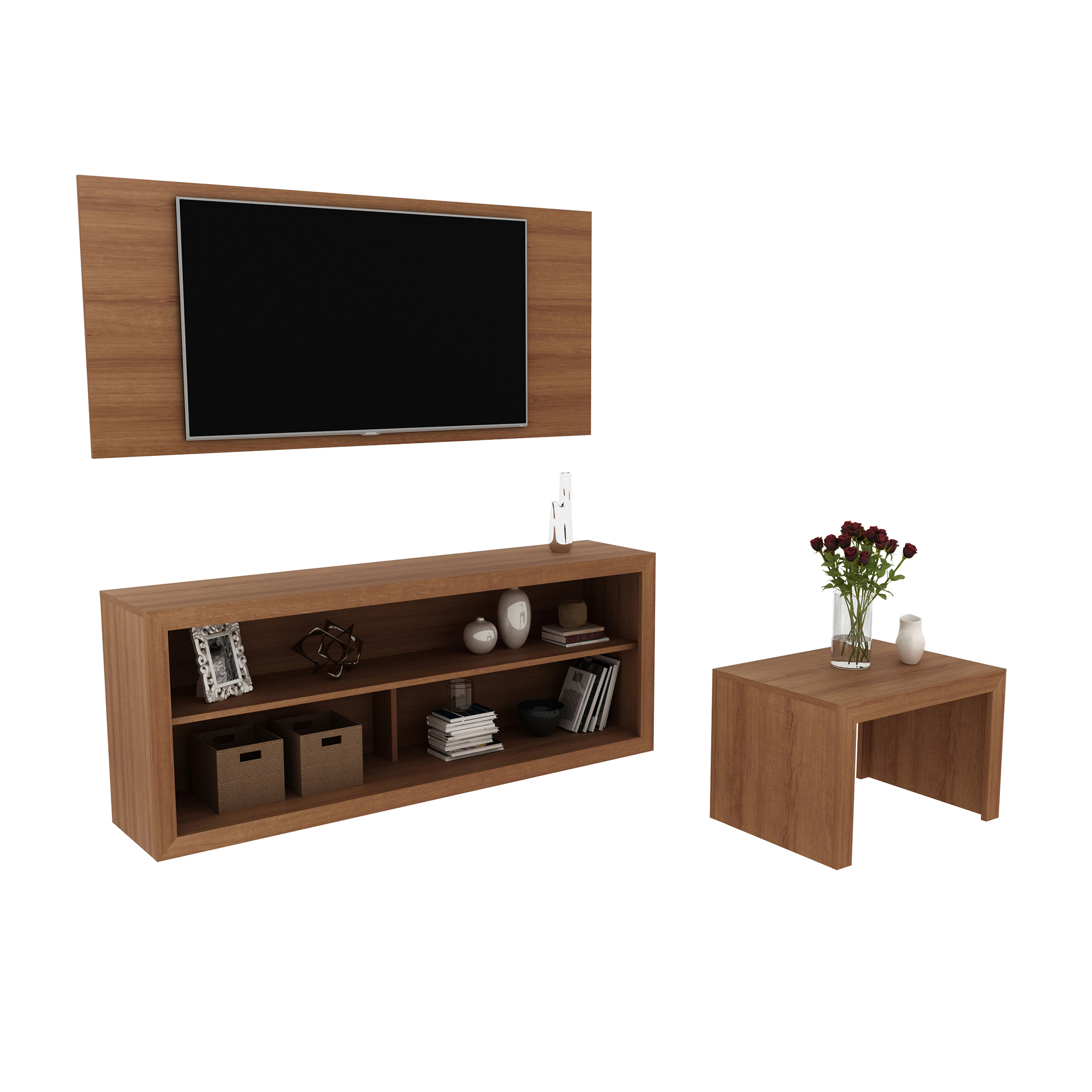 COMBO SALA TV 3 PIEZAS CASABELLA SENA ALMENDRA - 1
