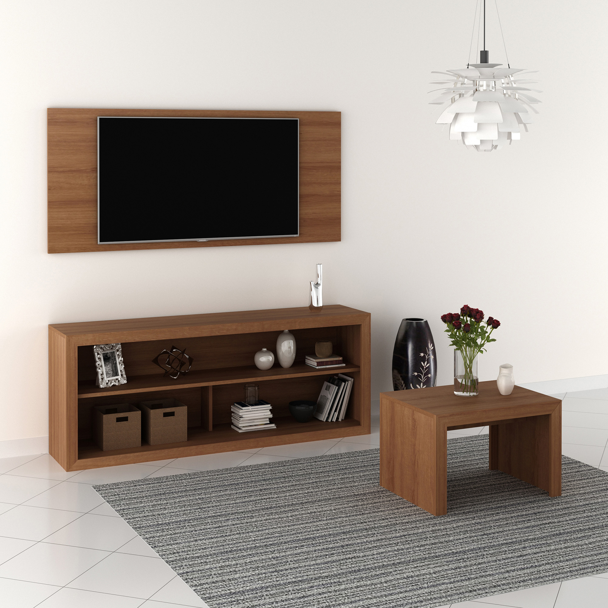 COMBO SALA TV 3 PIEZAS CASABELLA SENA ALMENDRA - 3
