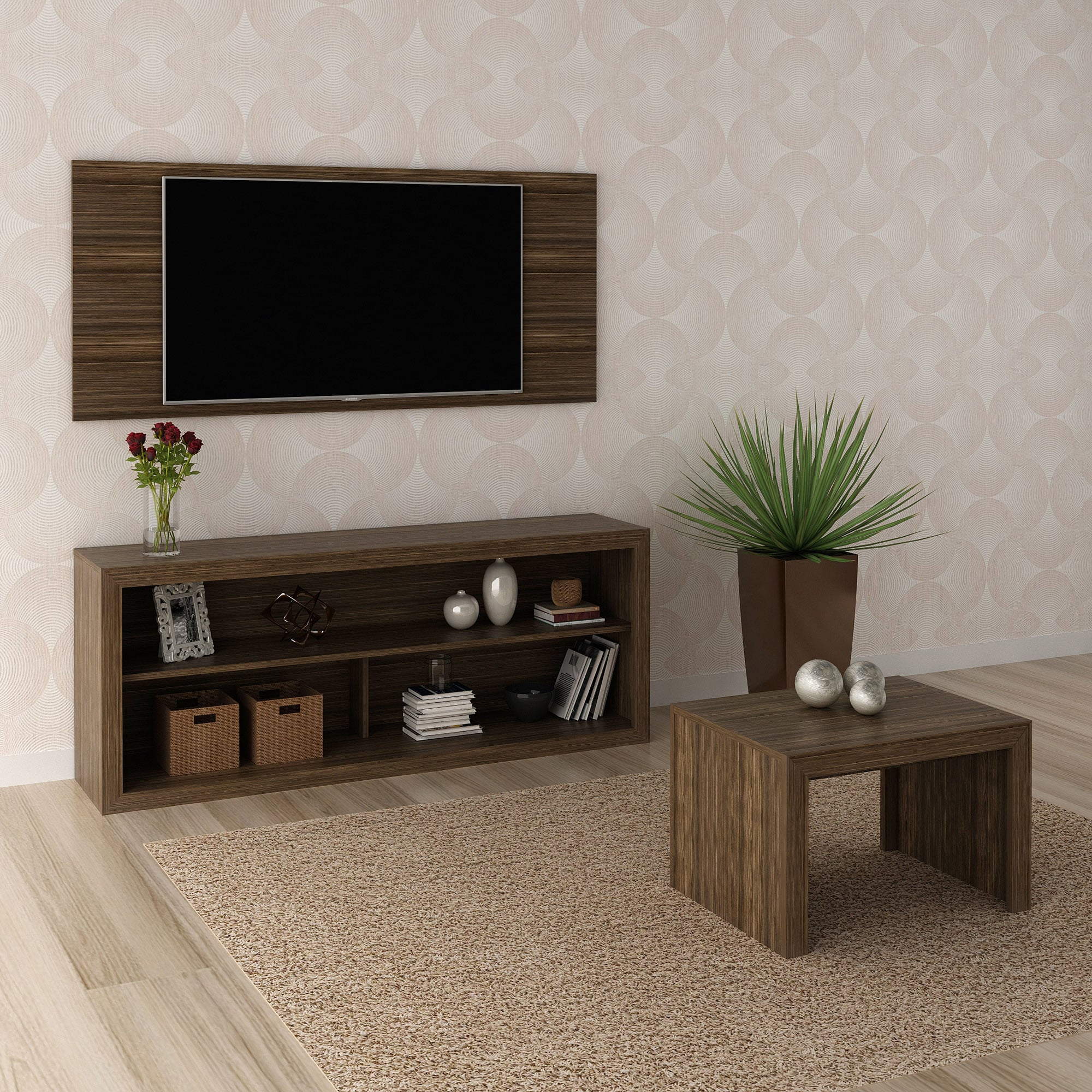 COMBO SALA TV 3 PIEZAS CASABELLA SENA NOGAL - 4