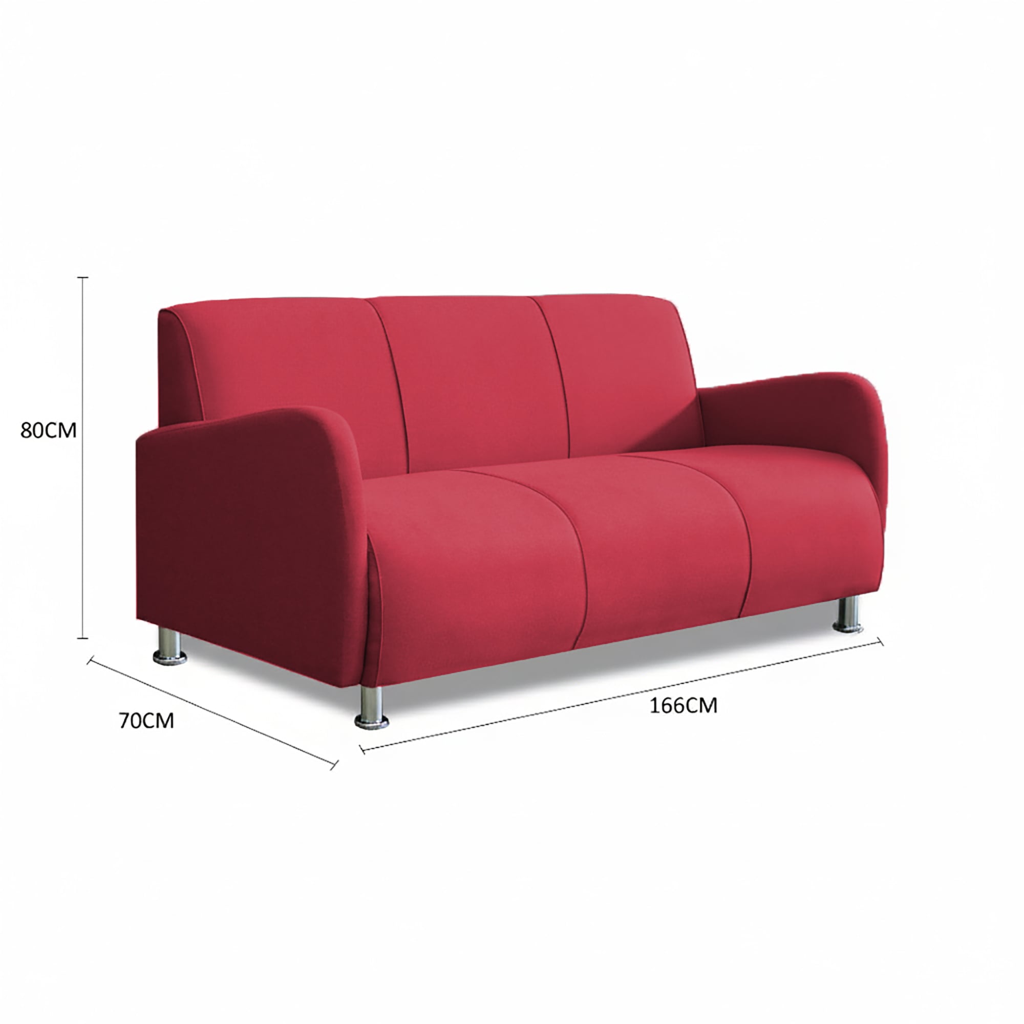 SOFA CASABELLA NAOMI 3 CUERPOS ROJO - 2
