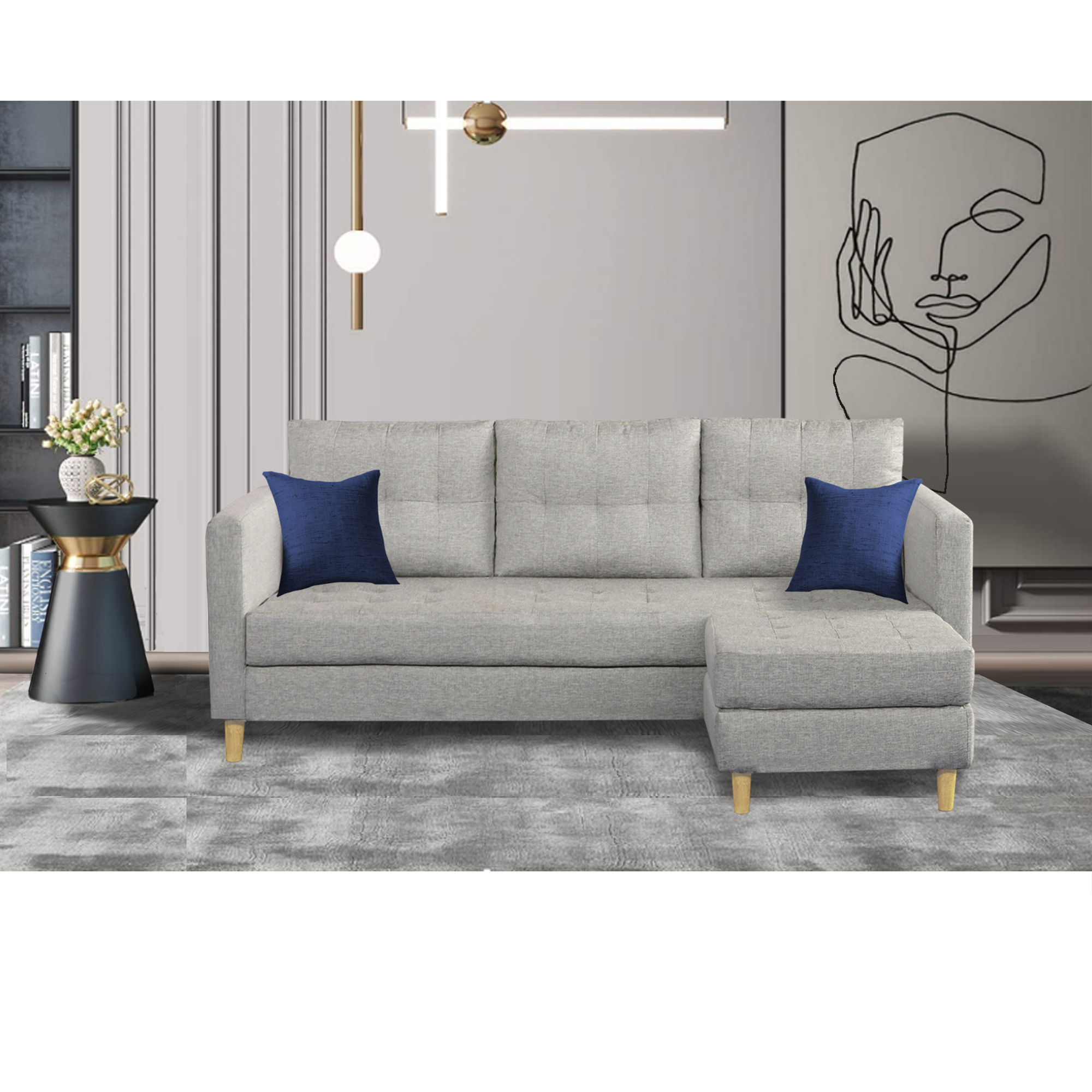 SECCIONAL CASABELLA TORONTO GRIS - 6