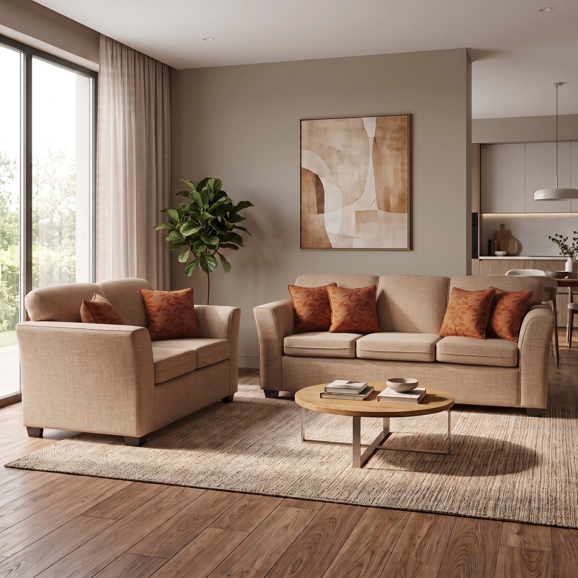 JUEGO DE SALA CASABELLA ADELAINE 32 BEIGE - 1