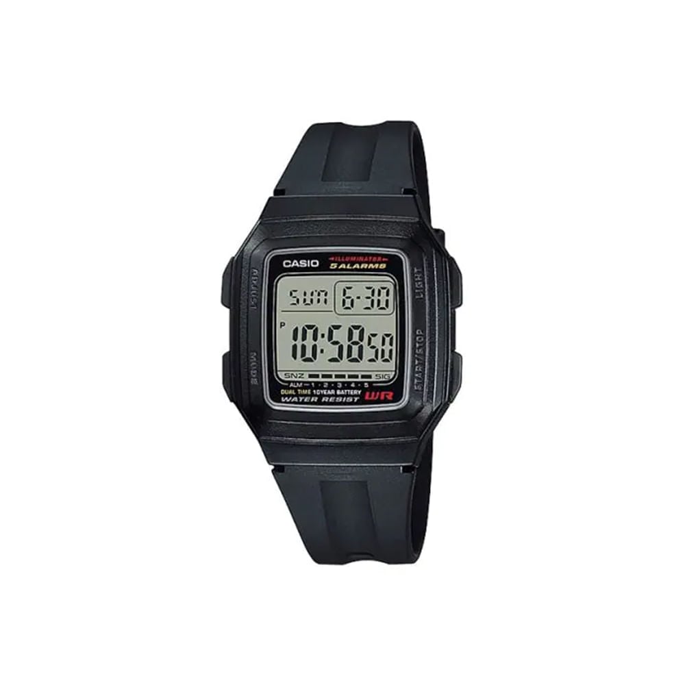 RELOJ CASIO HOMBRE DIGITAL F-201WA-1A - 1