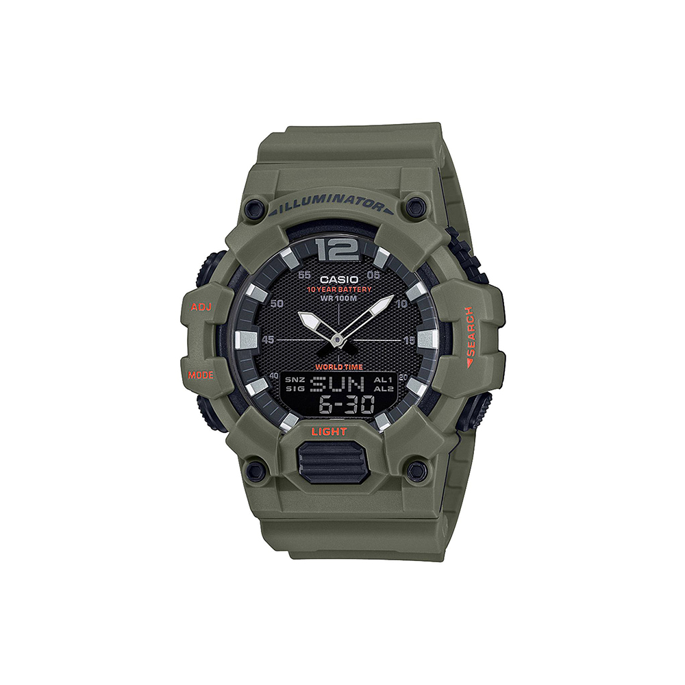RELOJ CASIO HOMBRE ANÁLOGO HDC-700-3A2V DUAL - 1