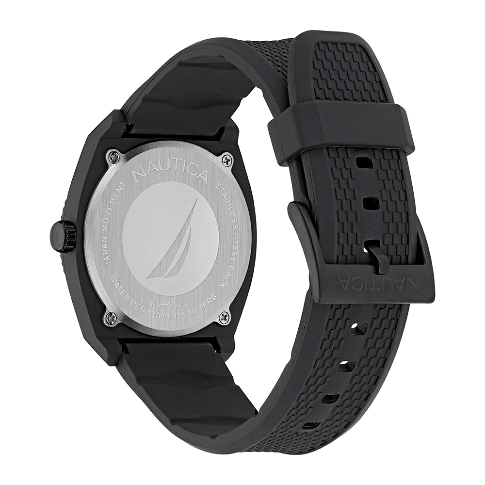 Orologio Nautica Westport Uomo – Cronografo 44mm, Cinturino Silicone Nero, Impermeabile 100m