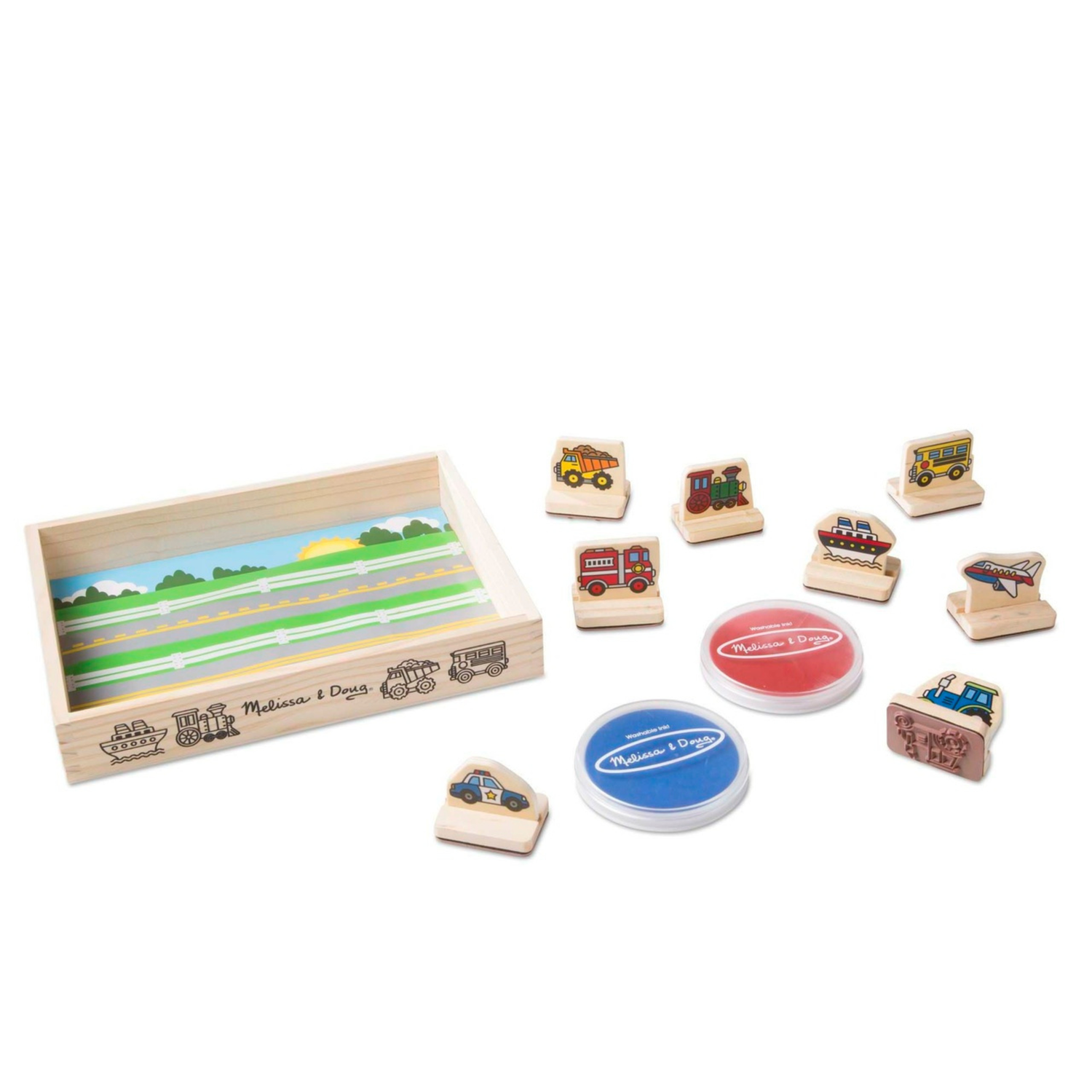JUEGO MESA MELISSA & DOUG SELLOS VEHÍCULOS - 1