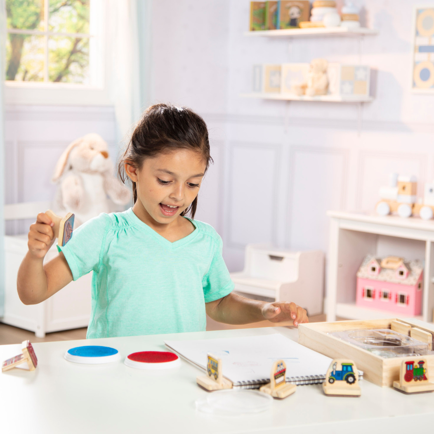 JUEGO MESA MELISSA & DOUG SELLOS VEHÍCULOS - 3