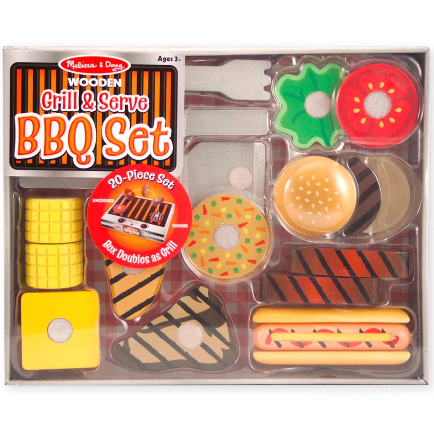 JUEGO MESA MELISSA & DOUG SET BARBACOA PEQUEÑA DE MADERA - 3