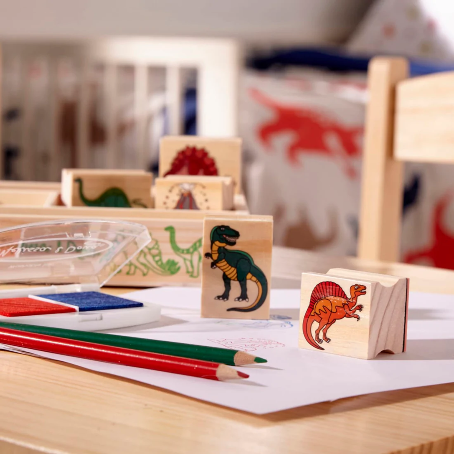 JUEGO MESA MELISSA & DOUG SELLOS DINOSAURIO - 3