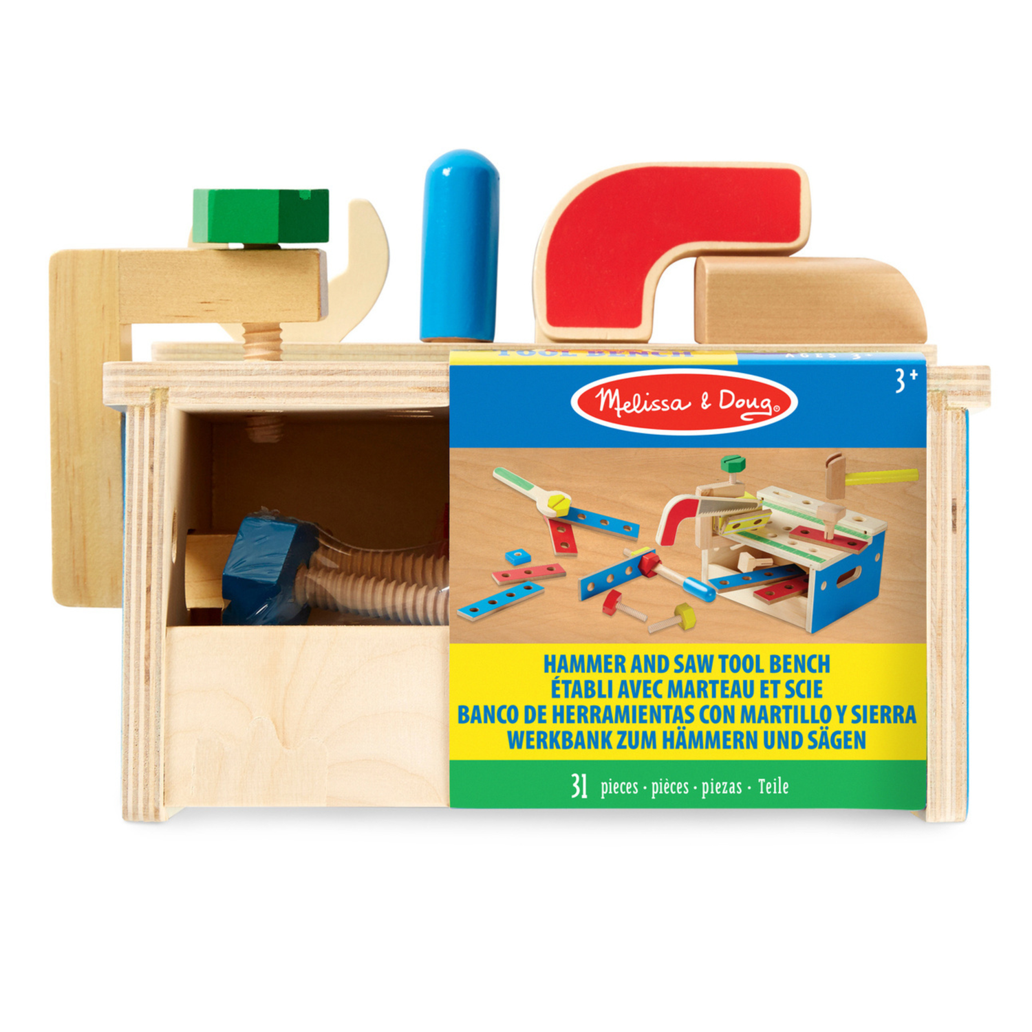SET MINI BANCO DE HERRAMIENTAS DE MADERA - 5