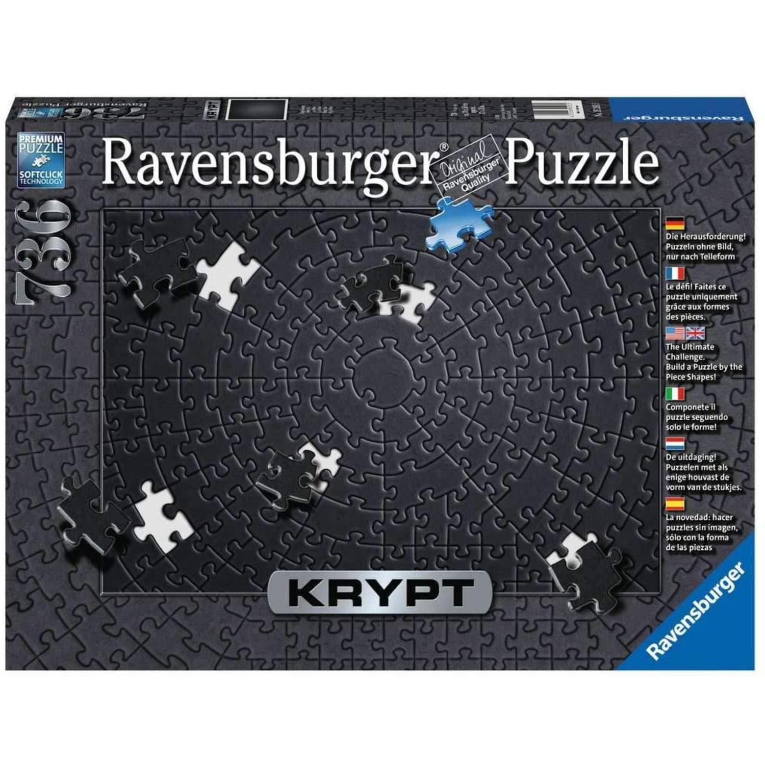 ROMPECABEZAS KRYPT 736 PZ NEGRO - 1