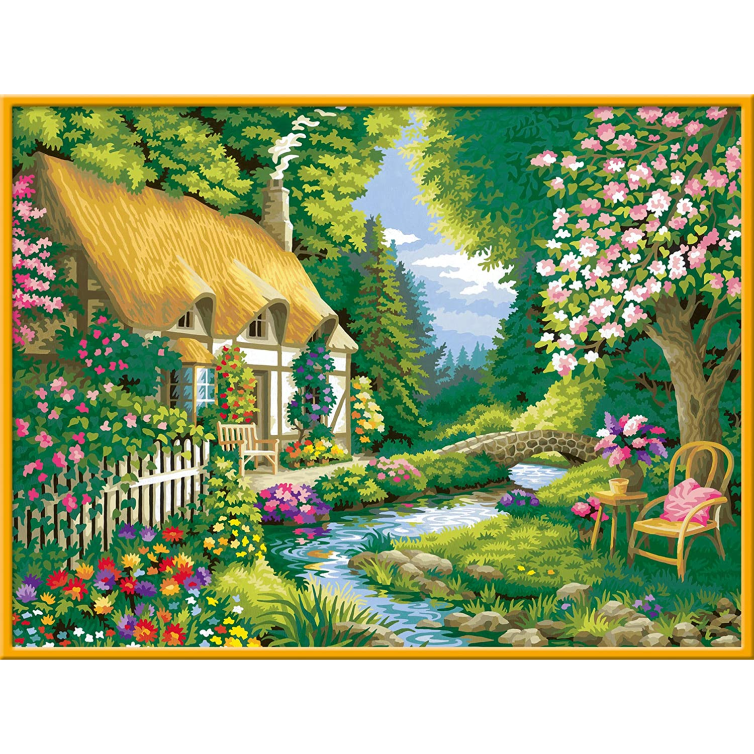 LIENZO RAVENSBURGER PINTA POR NÚMEROS CABAÑA DE JARDÍN - 2